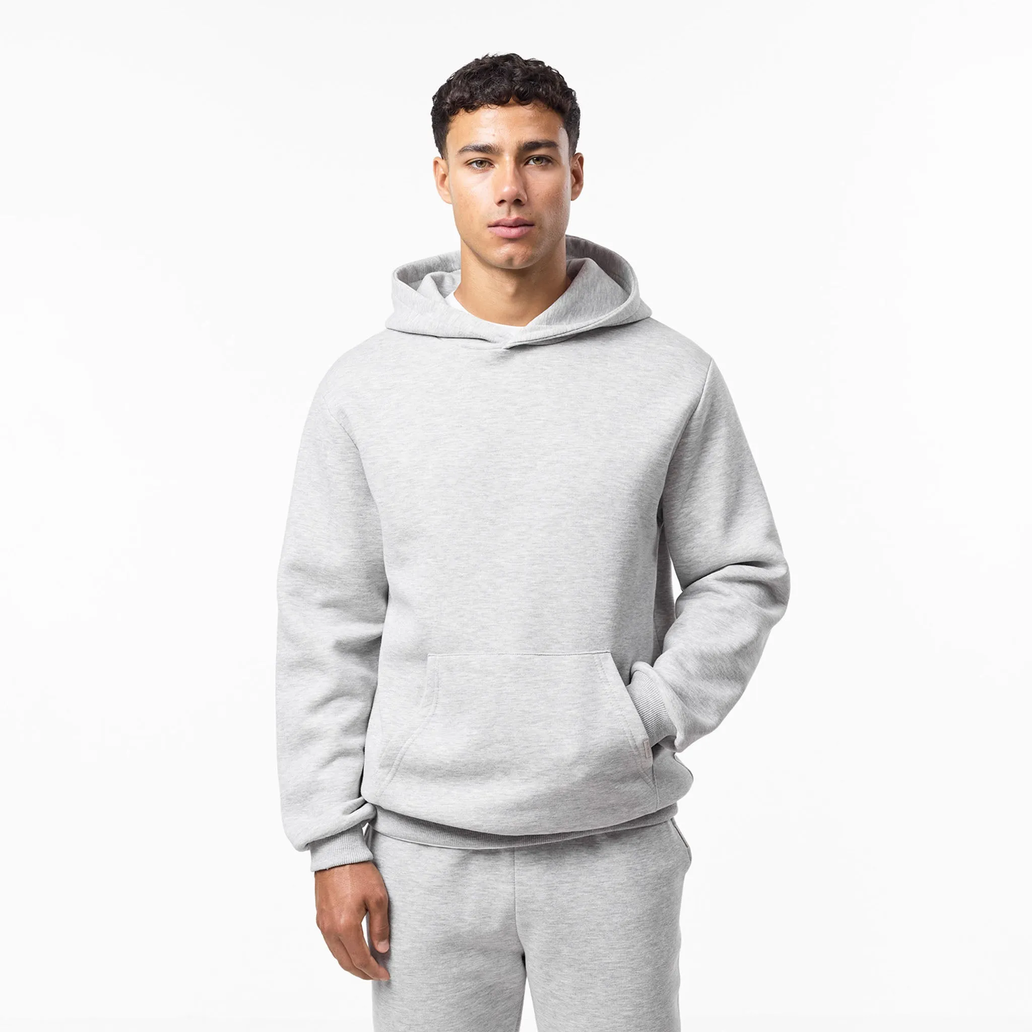 product tag identification fluffy texture 2-Pack Relaxed Fit Hoodie | Grey Marl/Navy
