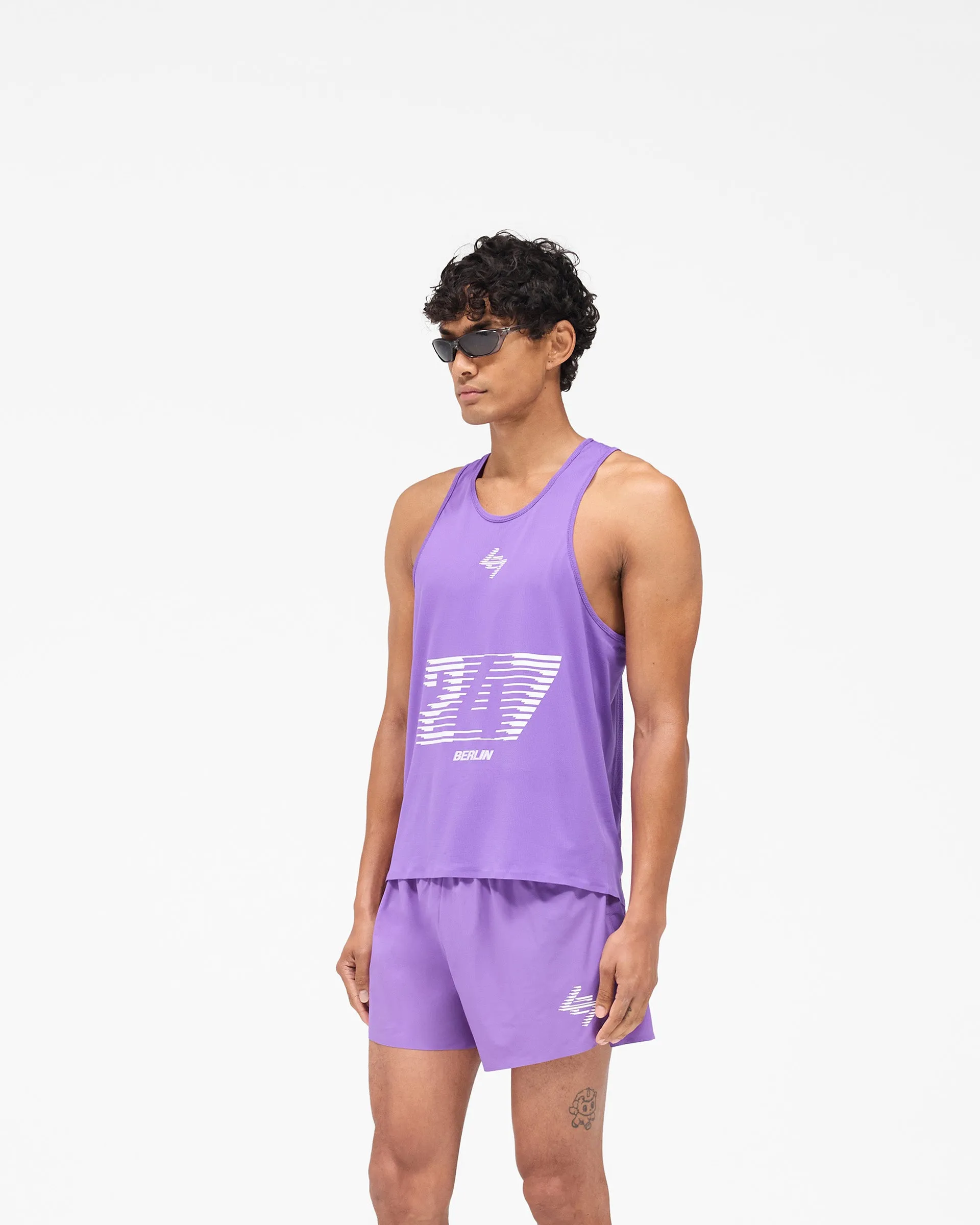 247 Berlin Singlet - Purple Airflow Ventilation System Smooth Jersey Texture