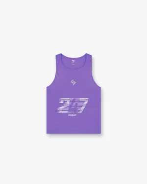 247 Berlin Singlet - Purple AntiPilling Treatment