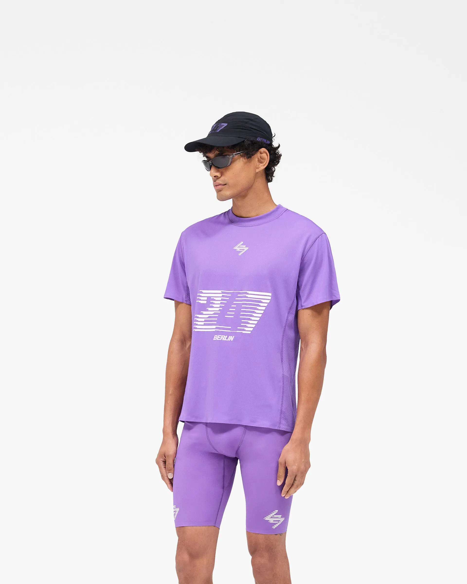 247 Berlin T-Shirt - Purple Casual Layers Everyday Casual