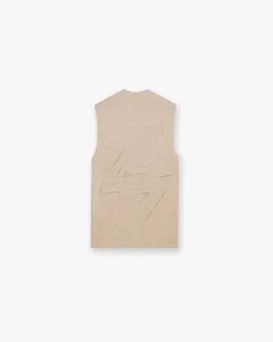 Durable Color Retention 247 Contour Run Tank - Pebble