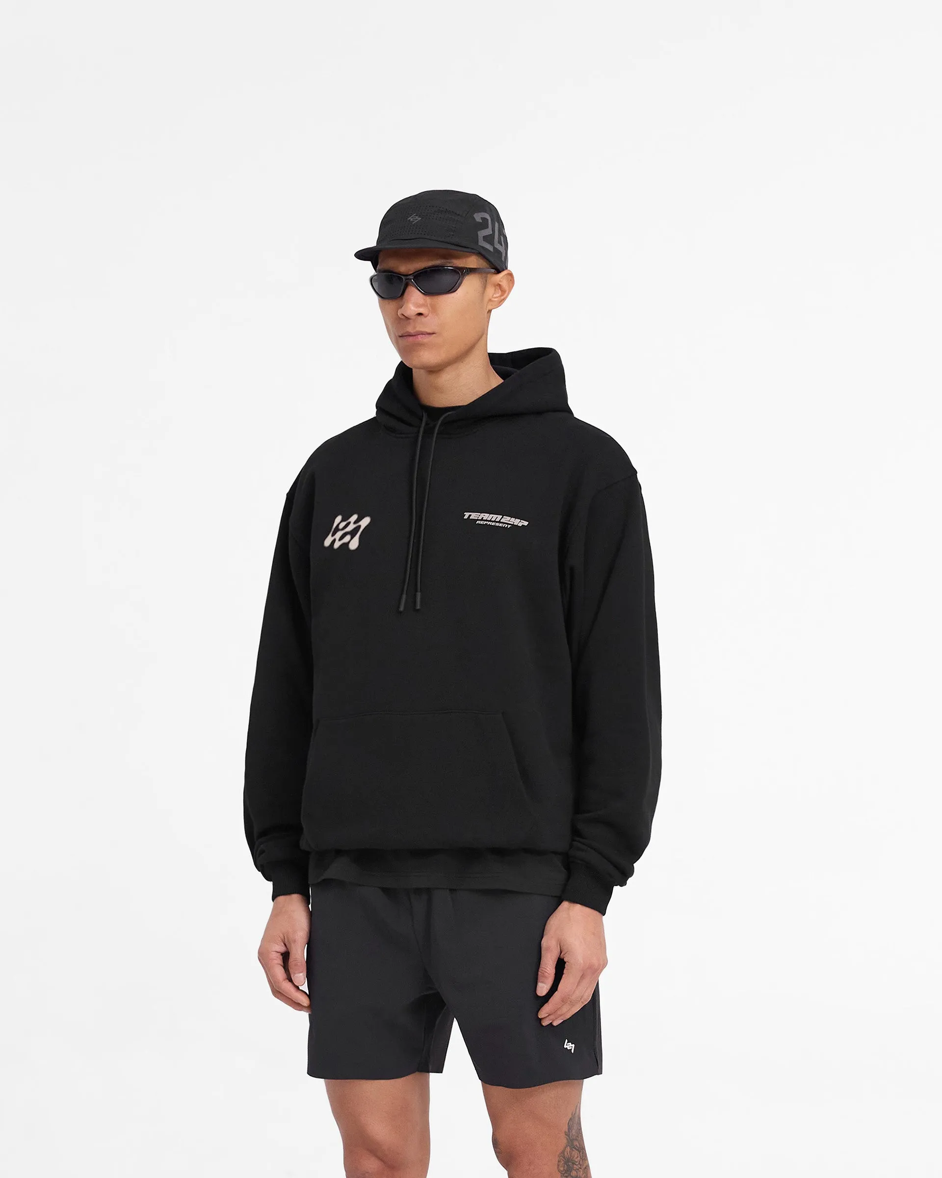 247 Future Terrains Oversized Hoodie - Black appropriate for sports