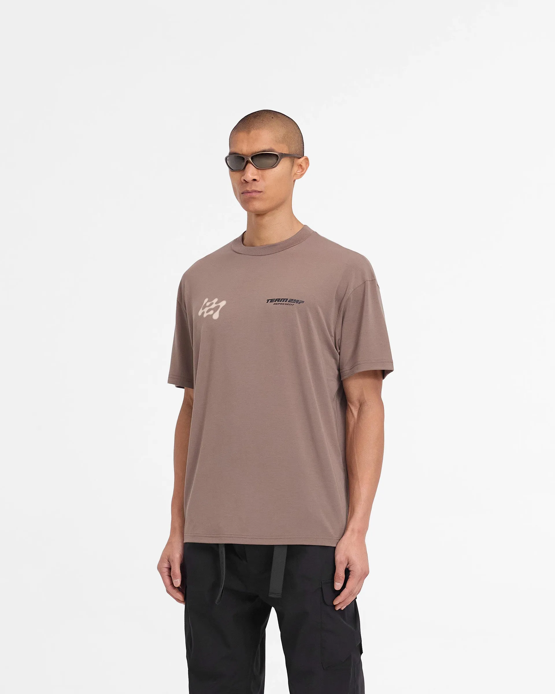 Casual Essentials Wear Easy Layering 247 Future Terrains Oversized T-Shirt - Umber