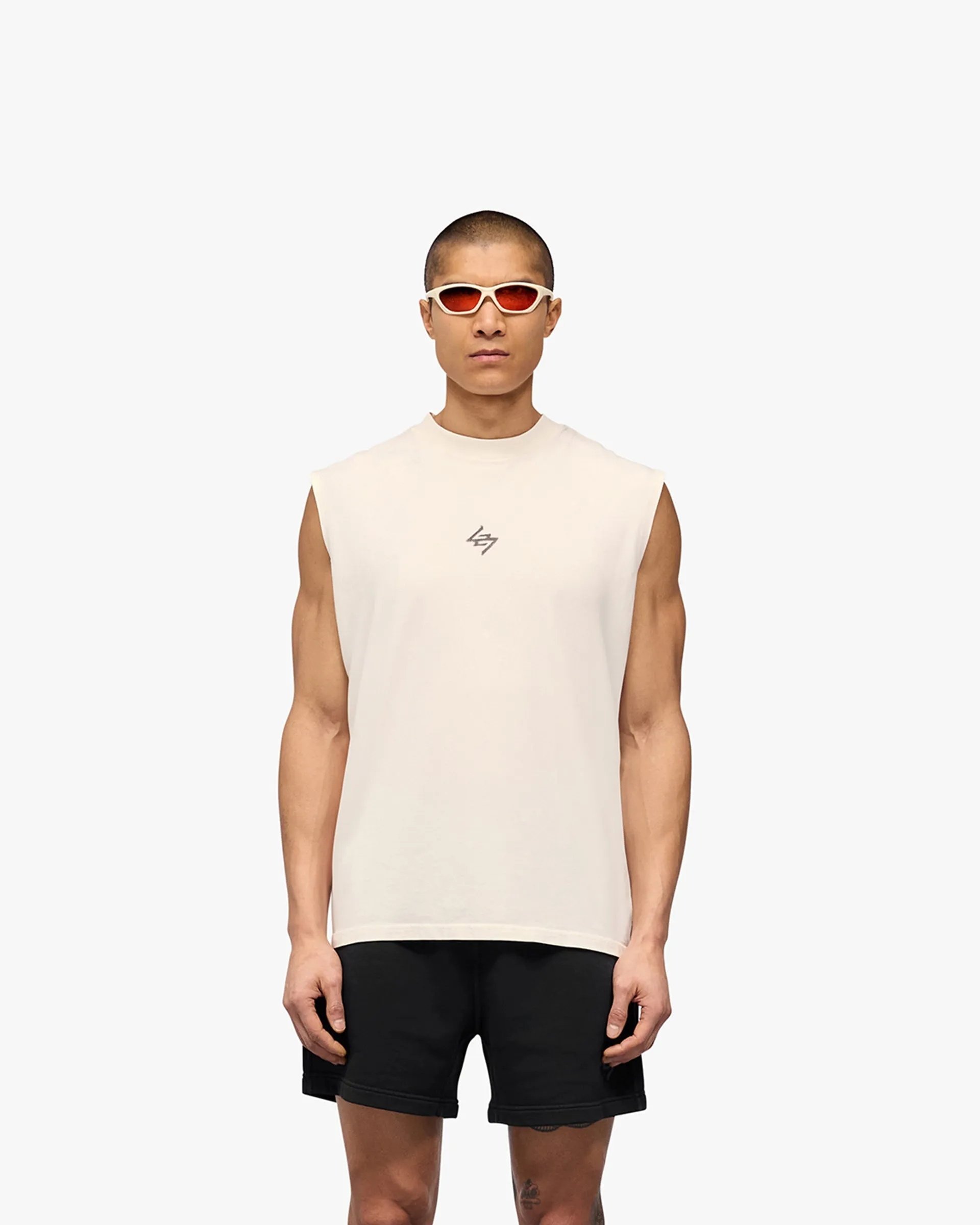 247 Motion Oversized Tank - Flat White Comfortable and Chic Versatile Wear