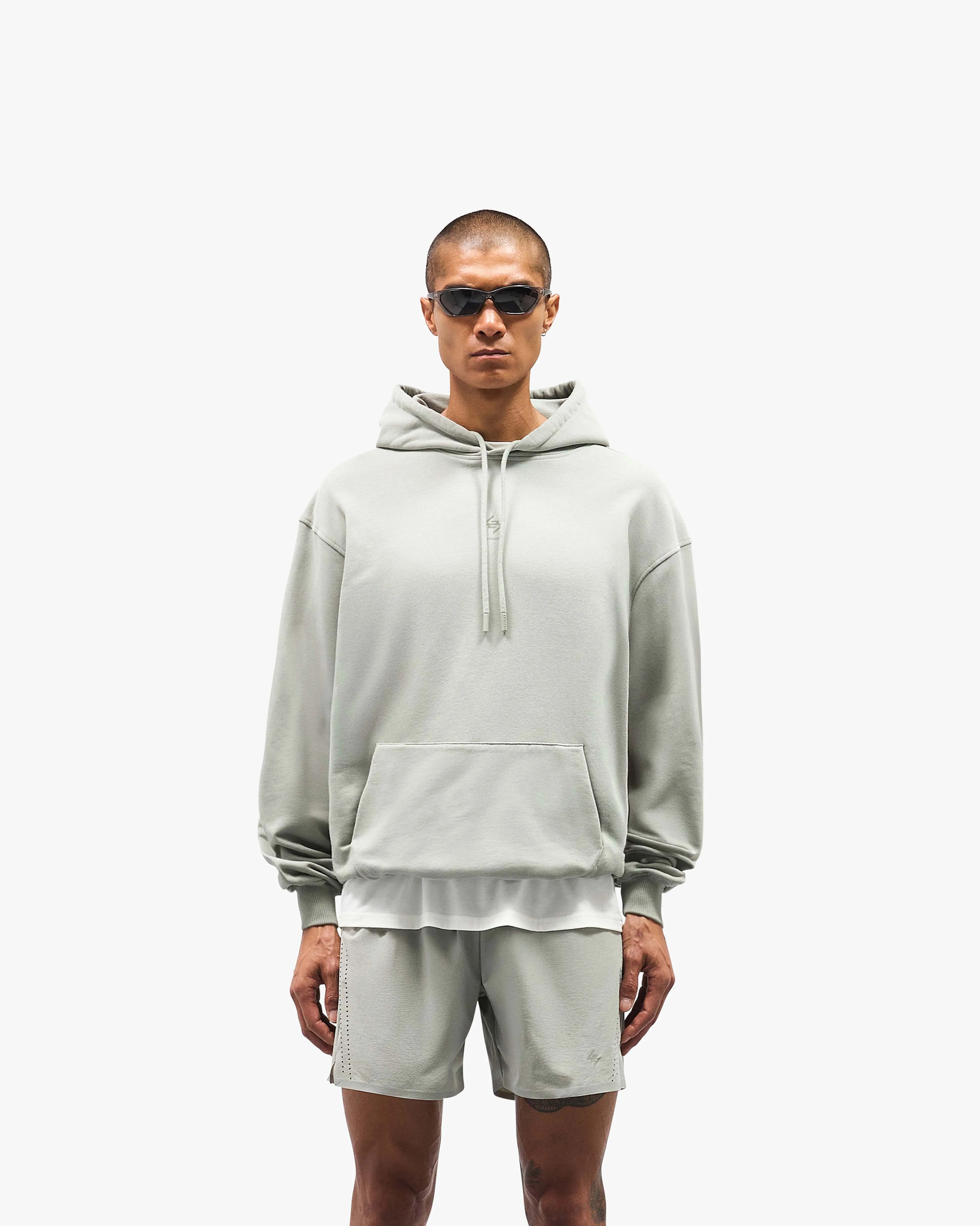 247 Oversized Hoodie - Sage product clip convenience Layer Up