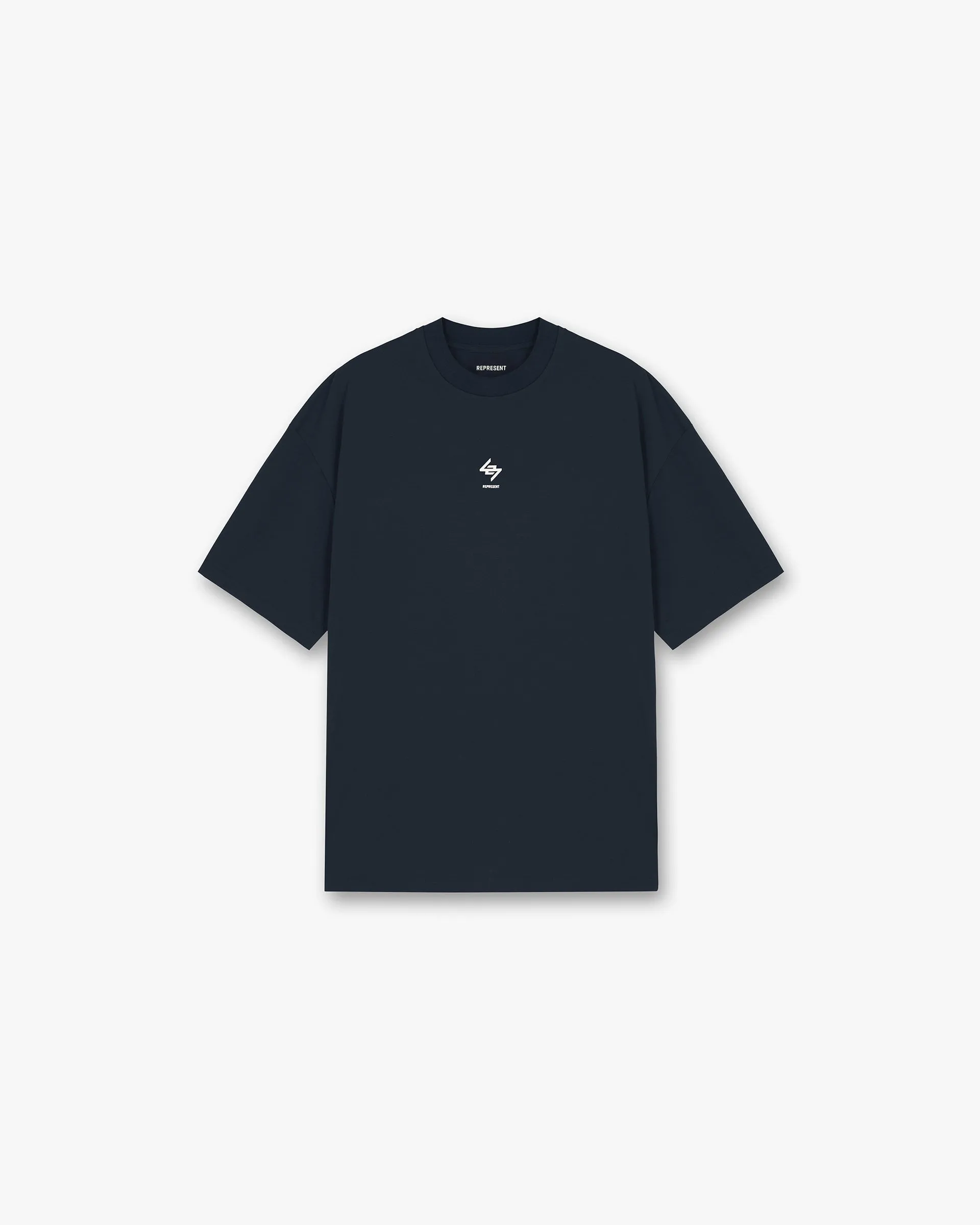 Micro Perforated Fabric Light and Soft 247 Oversized T-Shirt - Navy