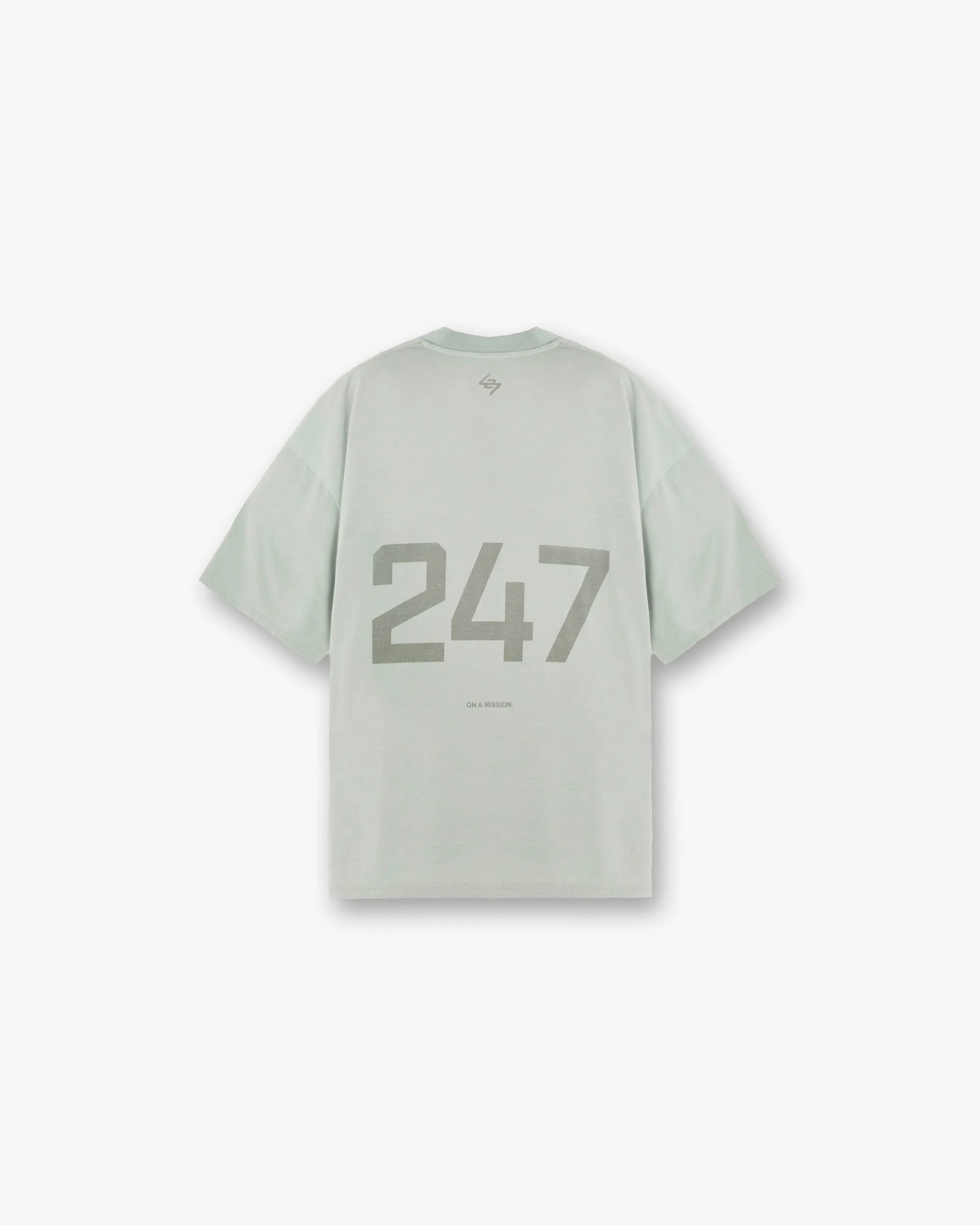 247 Oversized T-Shirt - Sage Durable Knit Structure