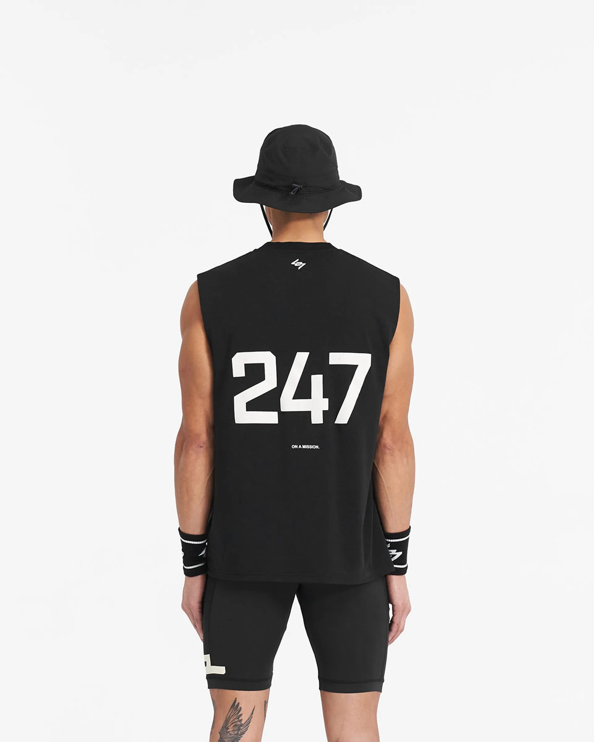 Sleek And Stylish 247 Oversized Tank - Jet Black