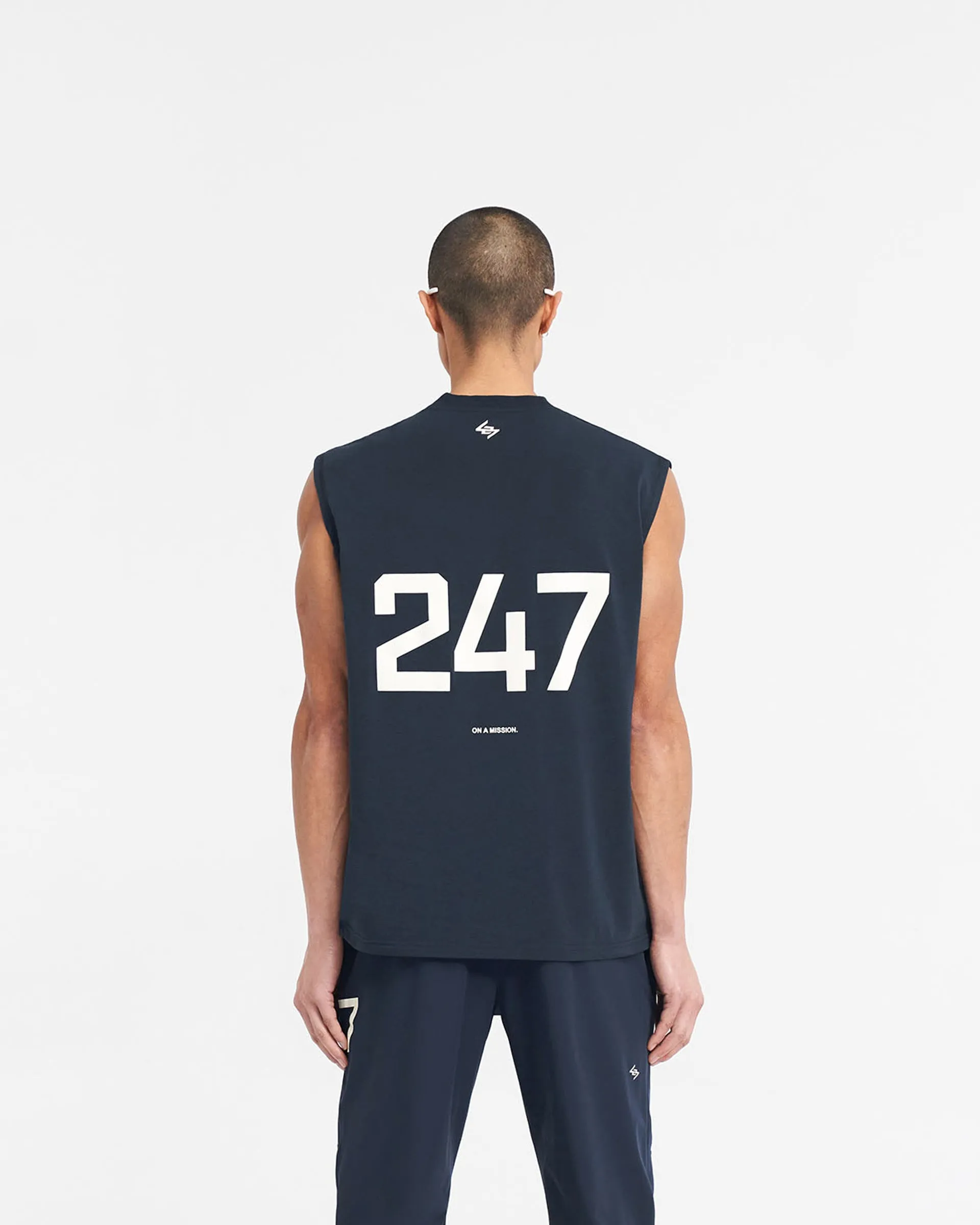 247 Oversized Tank - Navy Smart Casual Look