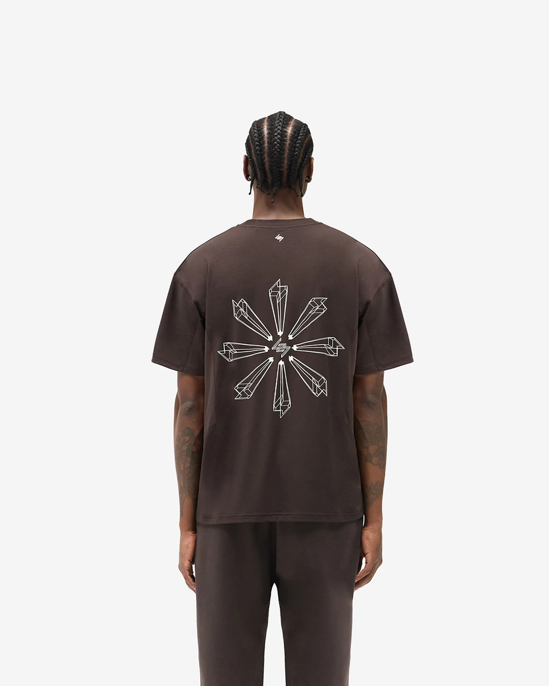 247 Uprising Oversized T-Shirt - Chocolate Anti Pilling Surface