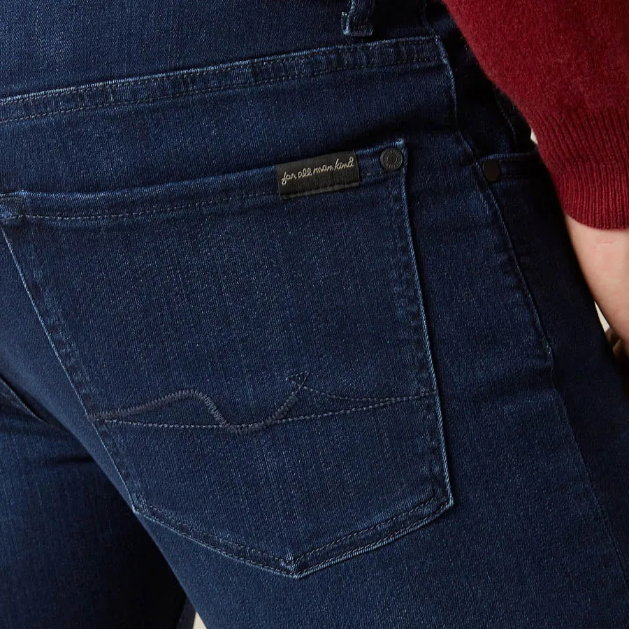 7 For All Mankind - Slimmy Tapered Luxe Jeans in Deep Blue Year Round Piece Stay Comfortable