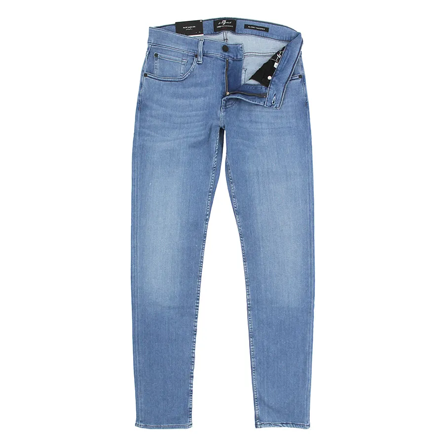 Office Casual Home Comfort Bold Look Sunny Vibes 7 For All Mankind - Slimmy Tapered Luxe Jeans in Light Blue