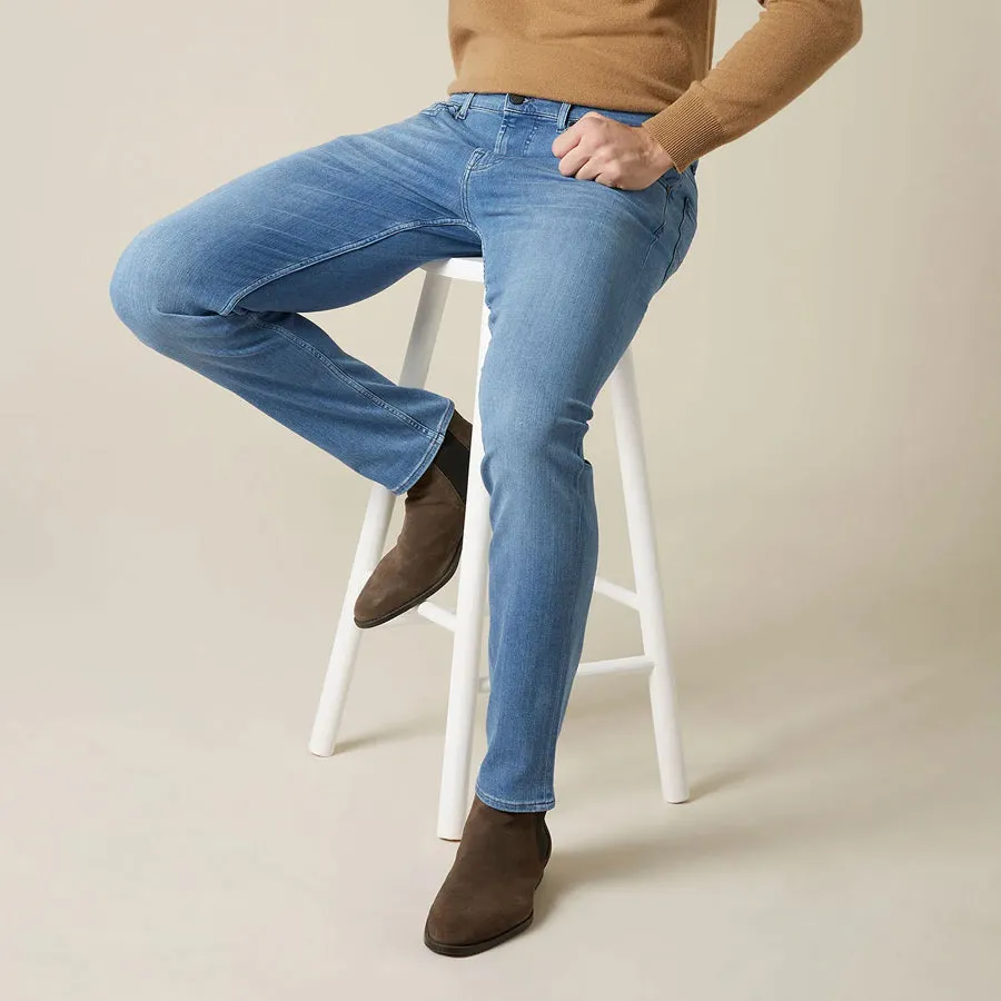 Sustainable Dye Methods Winter Warmth Minimalist 7 For All Mankind - Slimmy Tapered Luxe Jeans in Light Blue