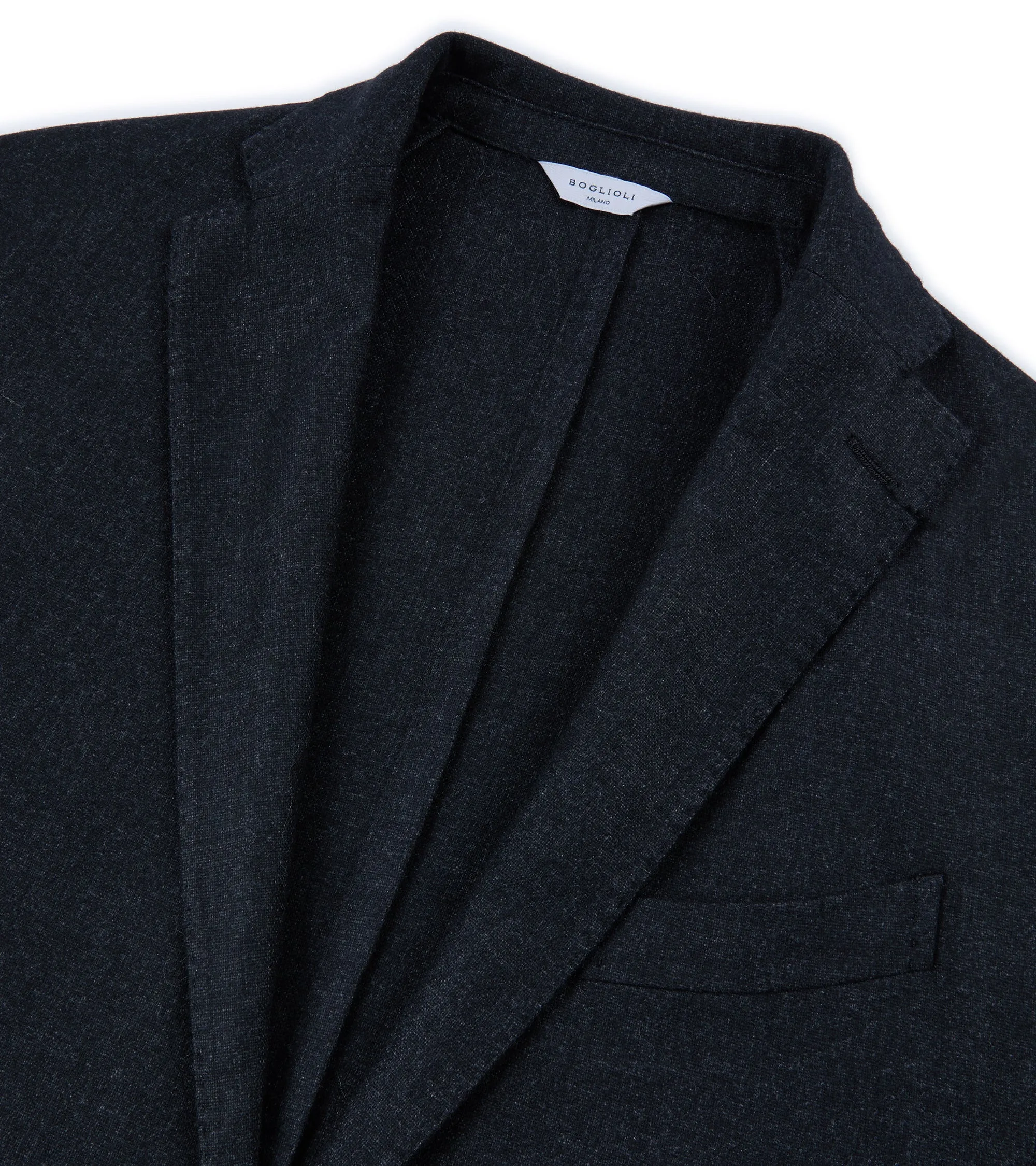 Fit For Daily Boglioli Wool Melange Flannel K Jacket: Navy Charcoal