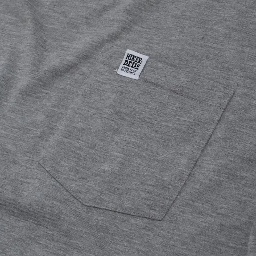 Simple yet stylish Good stretch Hikerdelic Pocket T-Shirt Grey Marl
