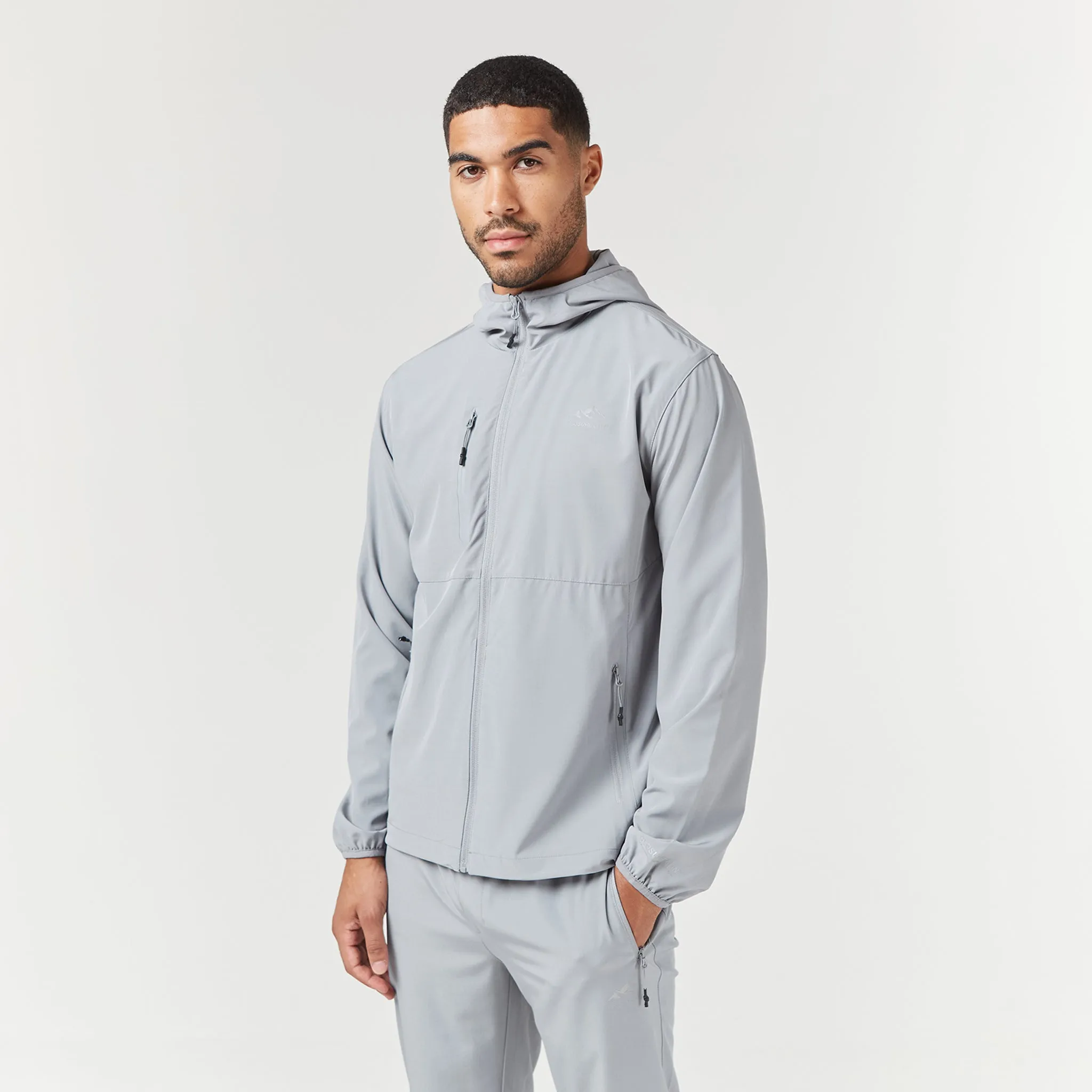 Cut & Sew Training Jacket | Mid Grey Minimal Detailing