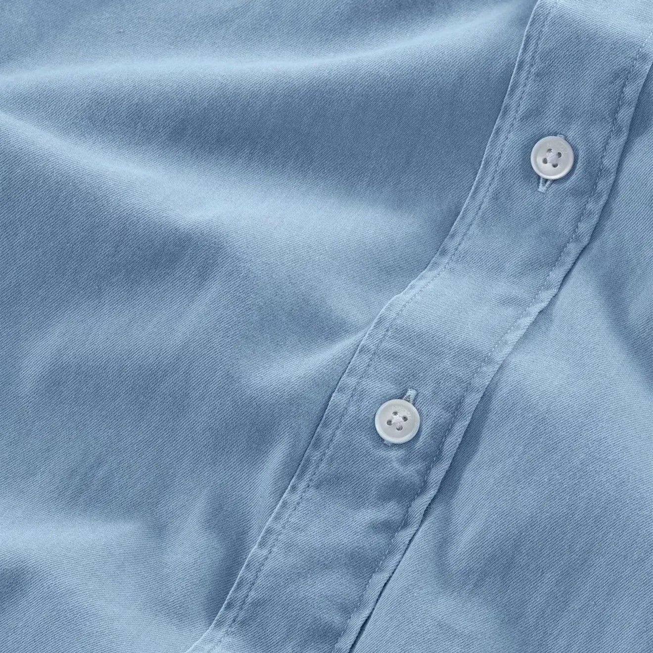 NN07 Colby Denim Shirt Bleach Indigo Hidden Button Placket Classy Detail