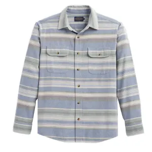 Work From Home Pendleton Beach Shack Shirt Navy Stripe