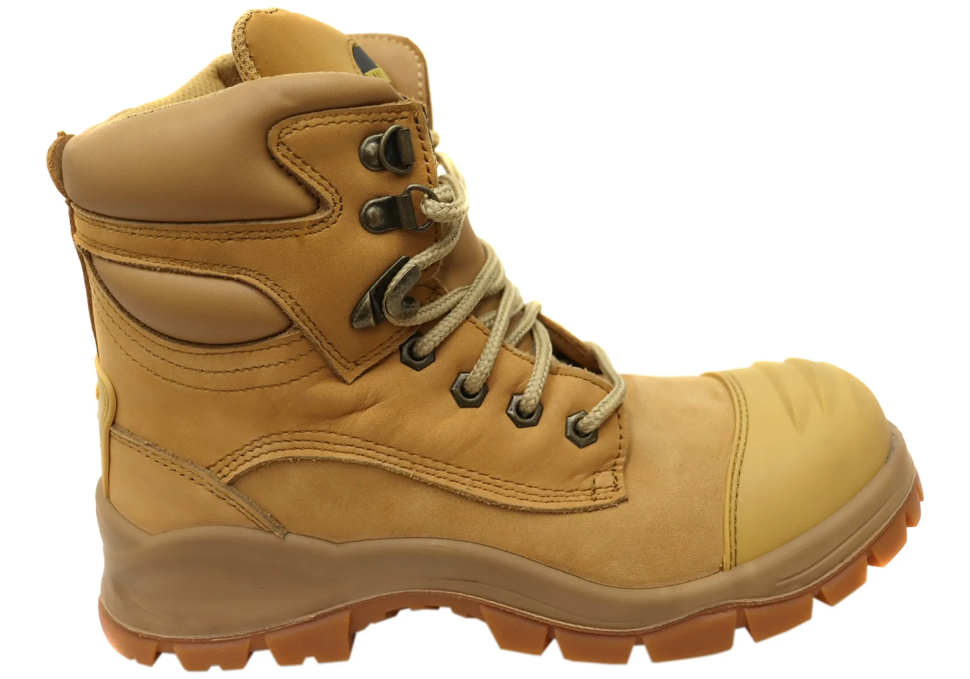 Woodlands Forest Mens Comfortable Leather Safety Work Boots Cushioned Step Work Commute Shock Absorbing Outdoor Trek