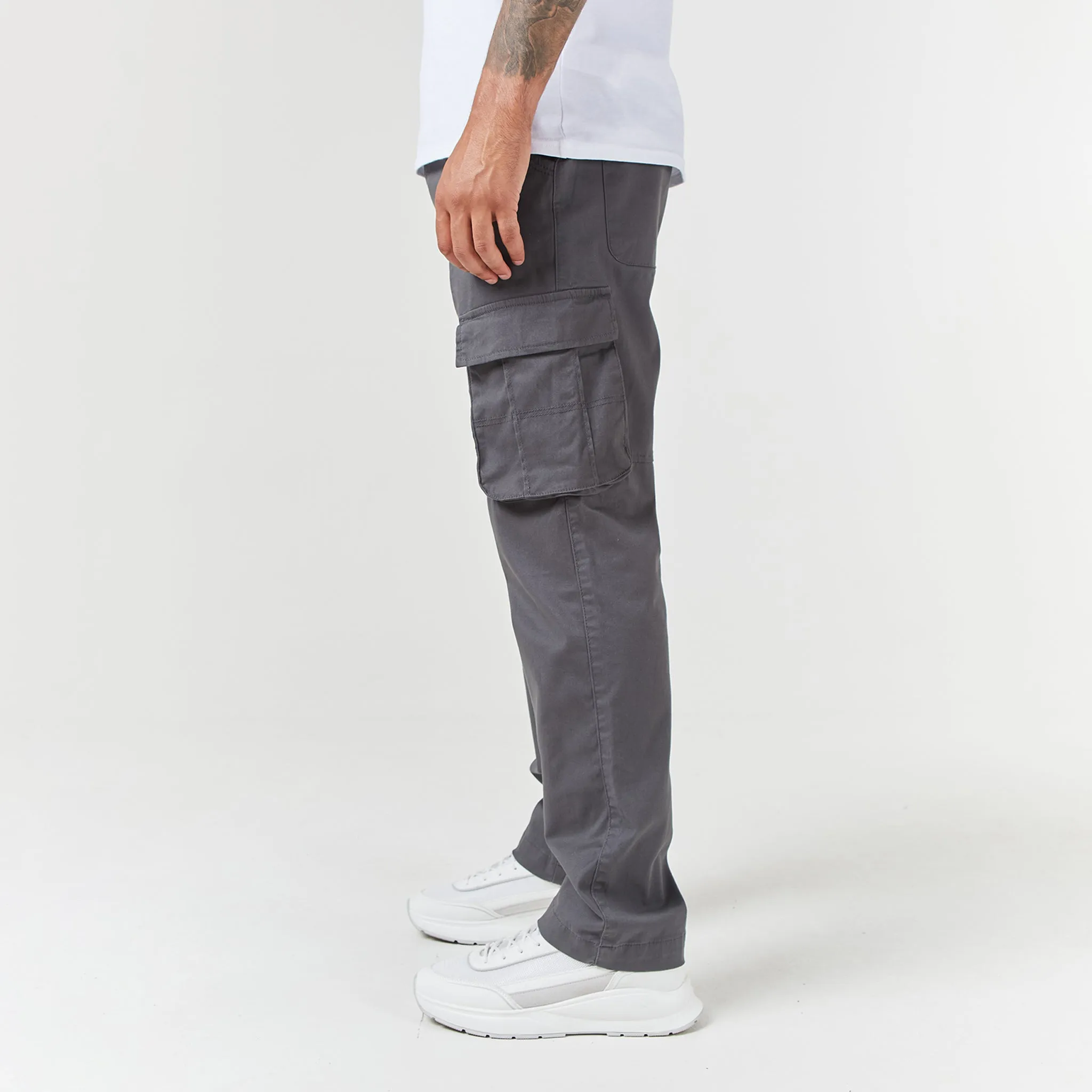 Casual Must-Have Easy Wear Utility Trouser | Charcoal