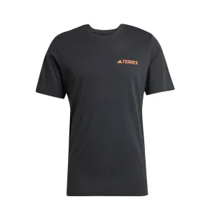 Adidas Terrex Graphic T-Shirt Black / Semi Impact Orange City Casual Effortless Wear