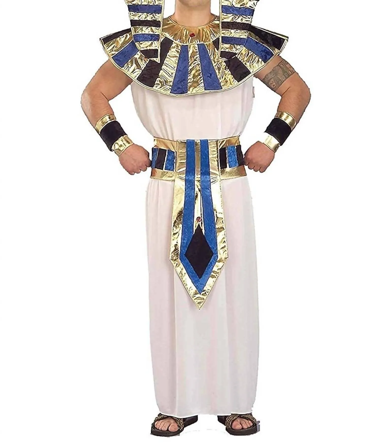 Adult Super Tut Costume In White/blue/gold Neutral Tones slim fit