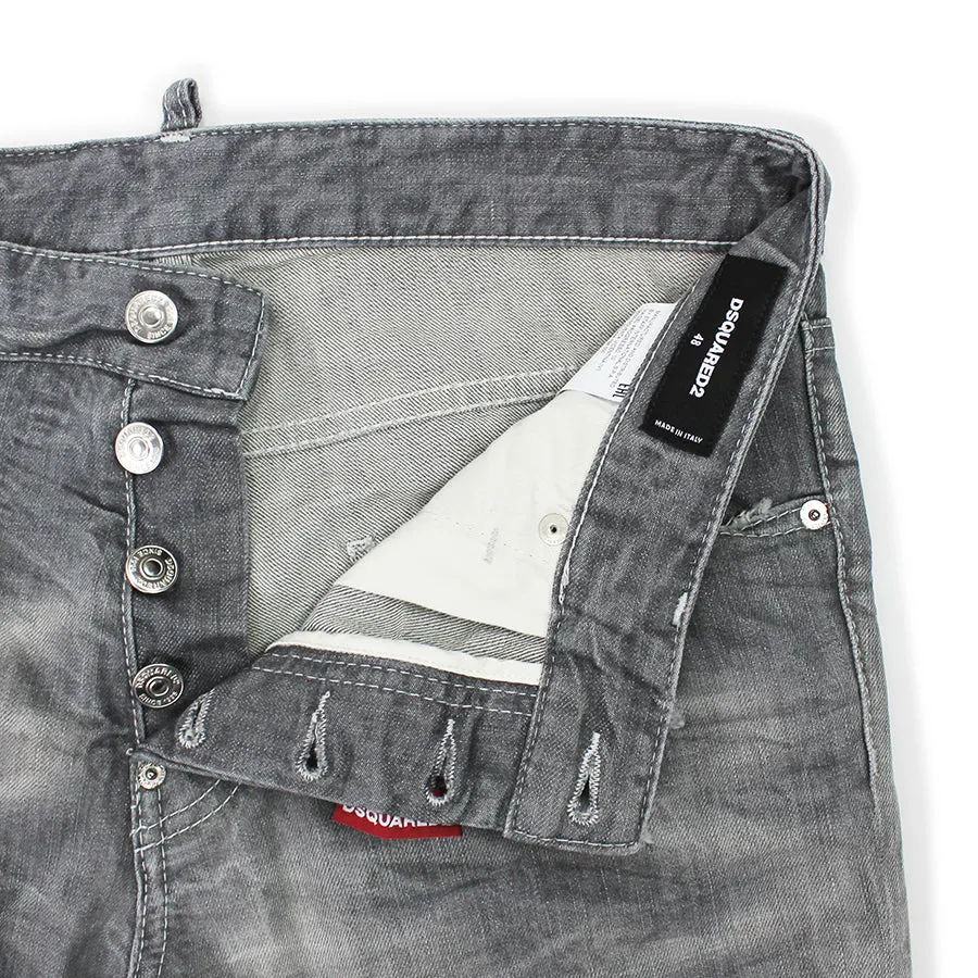 Travel Essential DSQUARED2 - Distressed Cool Guy Slim Jeans in Grey