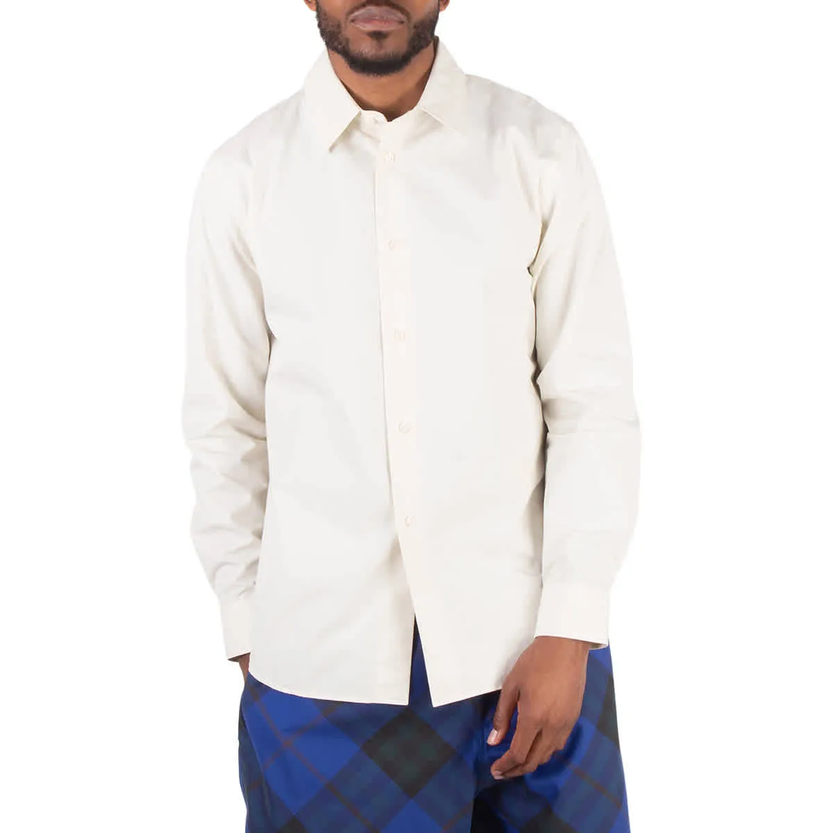 Lakeside Relaxation Burberry EKD Cotton Long-Sleeve Shirt