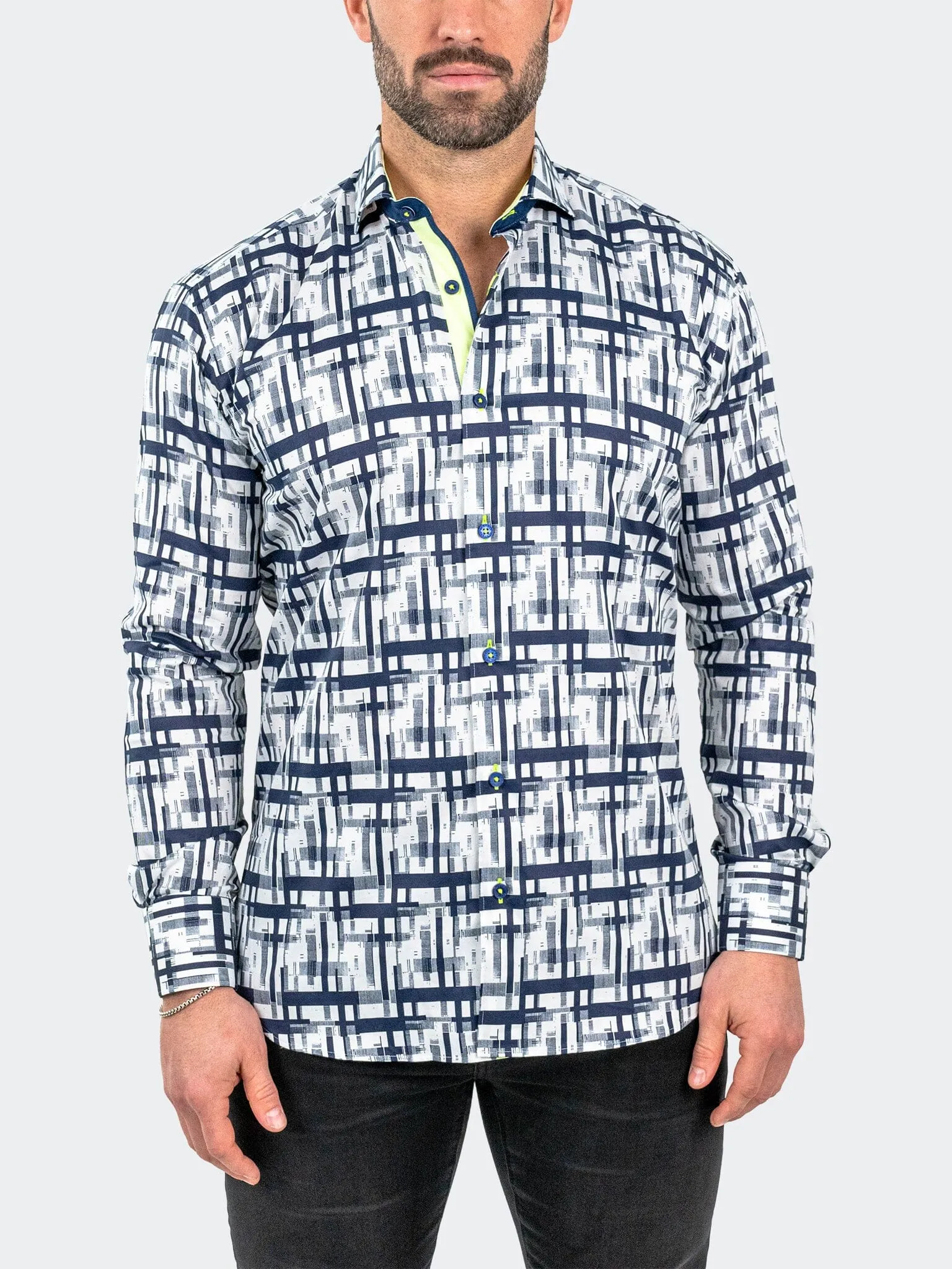 Hidden Placket Einstein LinearCanvas White