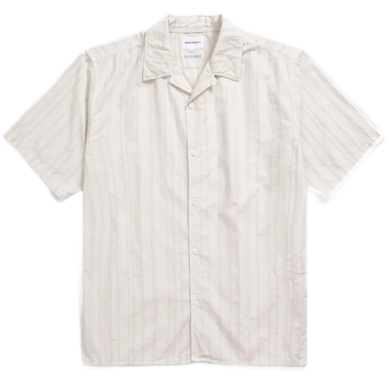 Norse Projects Carston Stripe SS Shirt Marble White Polka Dot Mature Elegance