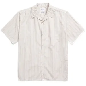 Chic Layer Teen Fashion Norse Projects Carston Stripe SS Shirt Marble White