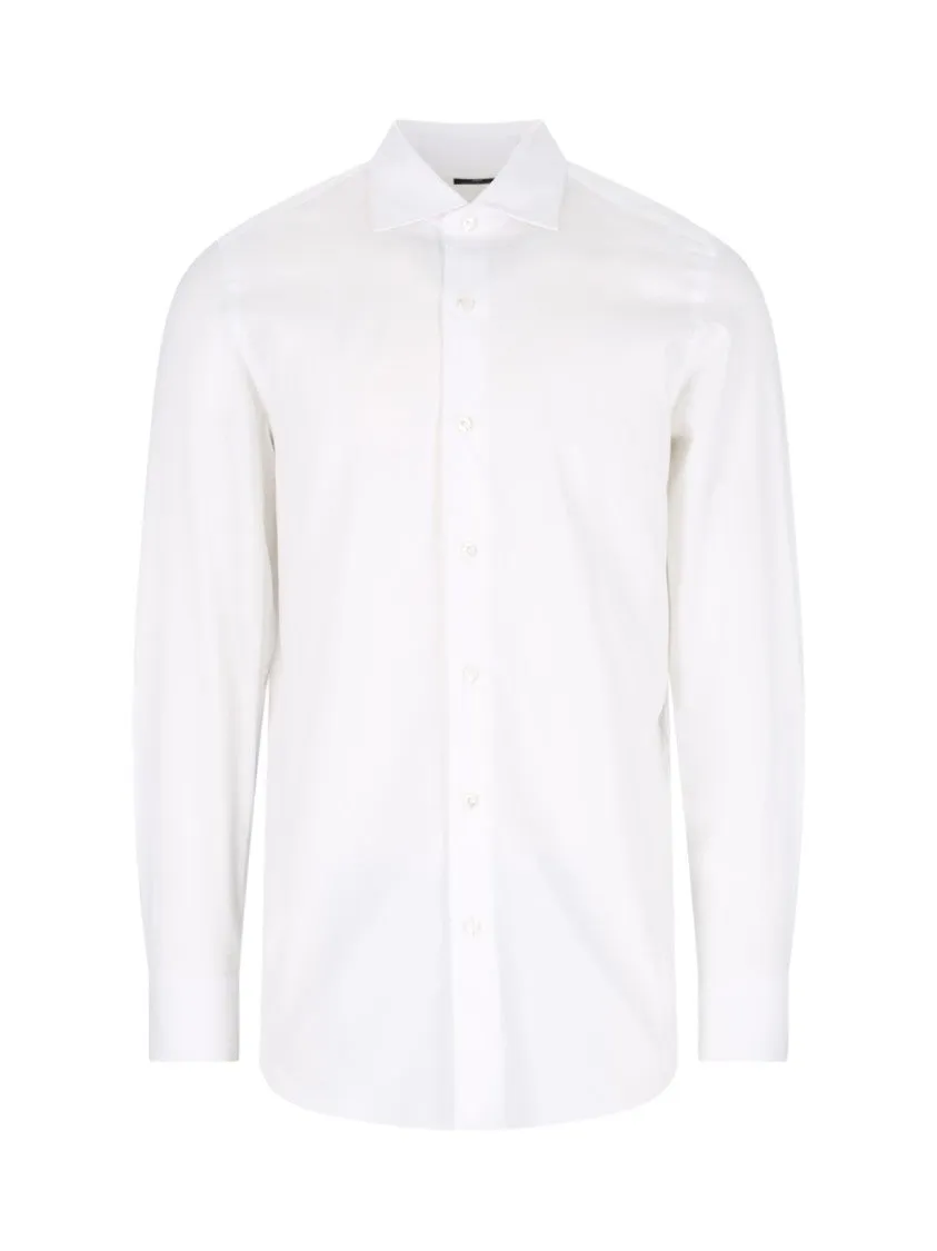 Bold Prints 1925 "Milano-Zante" White Cotton Shirt