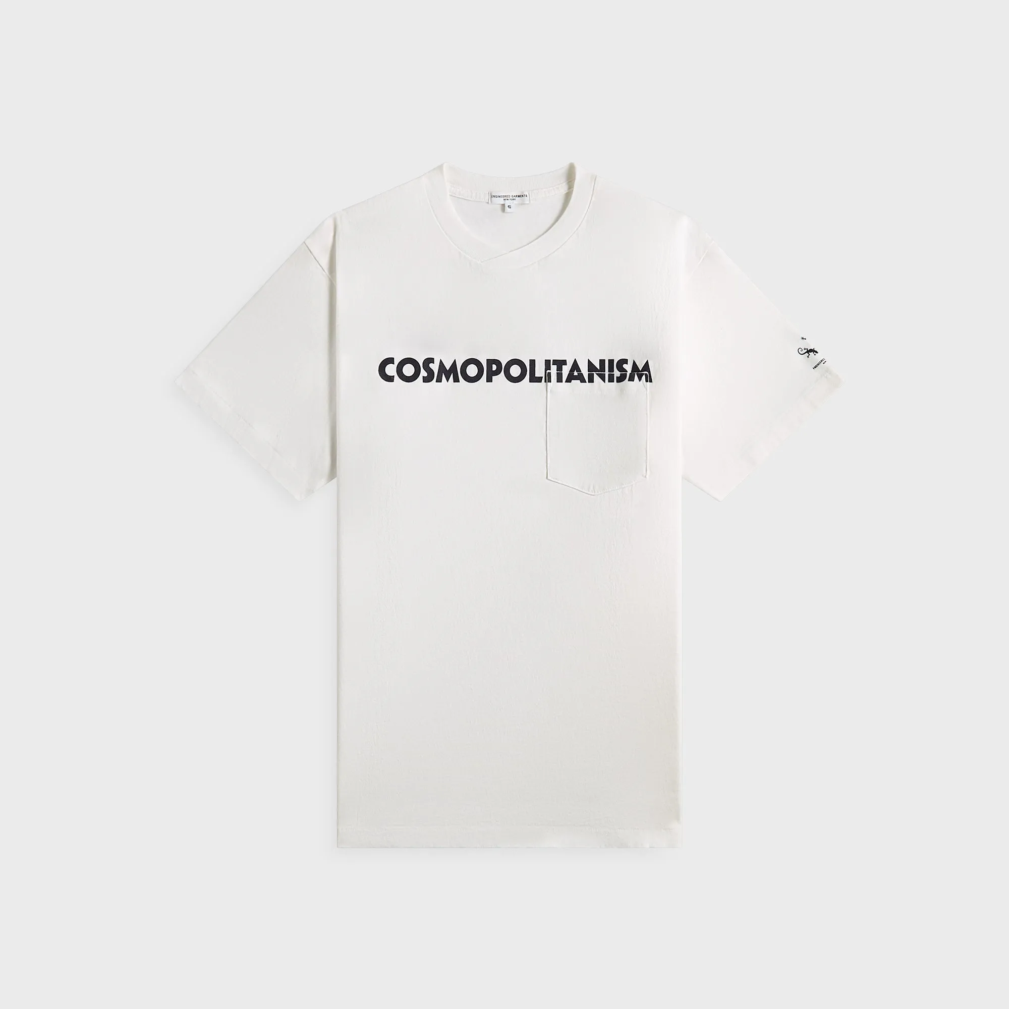 Engineered Garments Printed Cross Crew Neck Tee - White family gathering