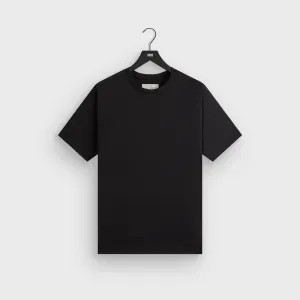 &Kin Pima Jersey Short Sleeve Heathrow Tee - Black SoftenedNeckline Layered Shoulder Design