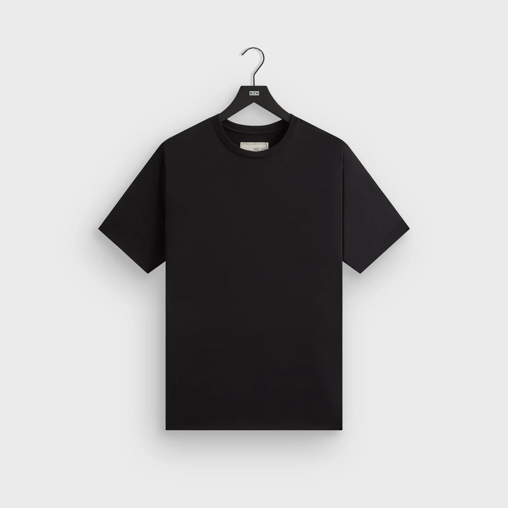&Kin Pima Jersey Short Sleeve Heathrow Tee - Black SoftenedNeckline Layered Shoulder Design