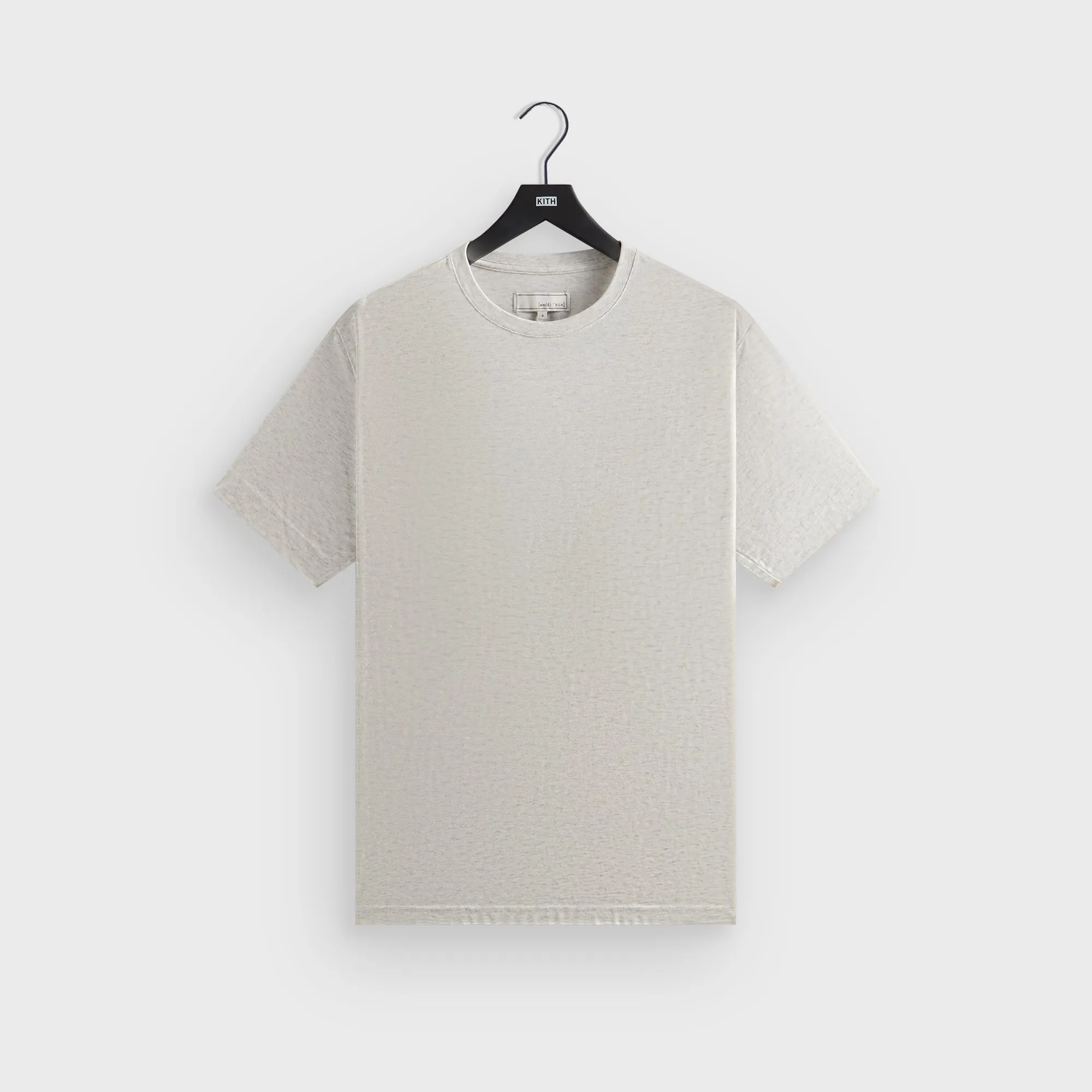 &Kin Pima Jersey Short Sleeve Heathrow Tee - Light Heather Grey Comfort Flex Minimalist purity