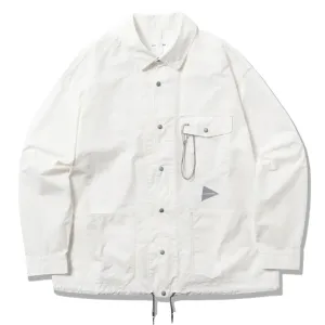 Tagless Design Earthy Hue And Wander Cordura Cotton Rip Shirt Jacket White