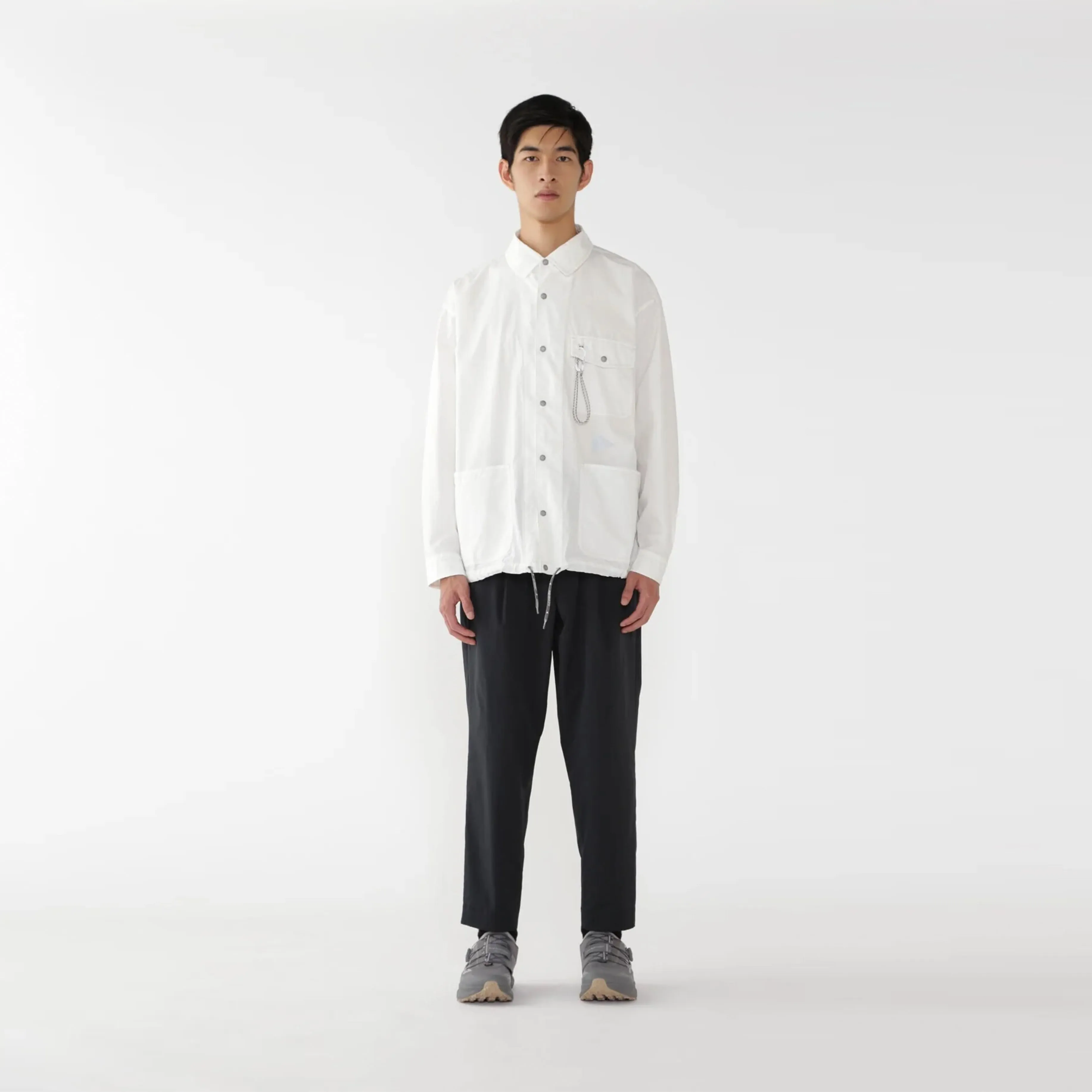 And Wander Cordura Cotton Rip Shirt Jacket White Thermal regulation