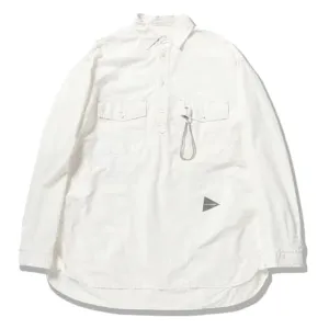 Structured Collar And Wander Cordura Typewriter L/S Over Shirt White