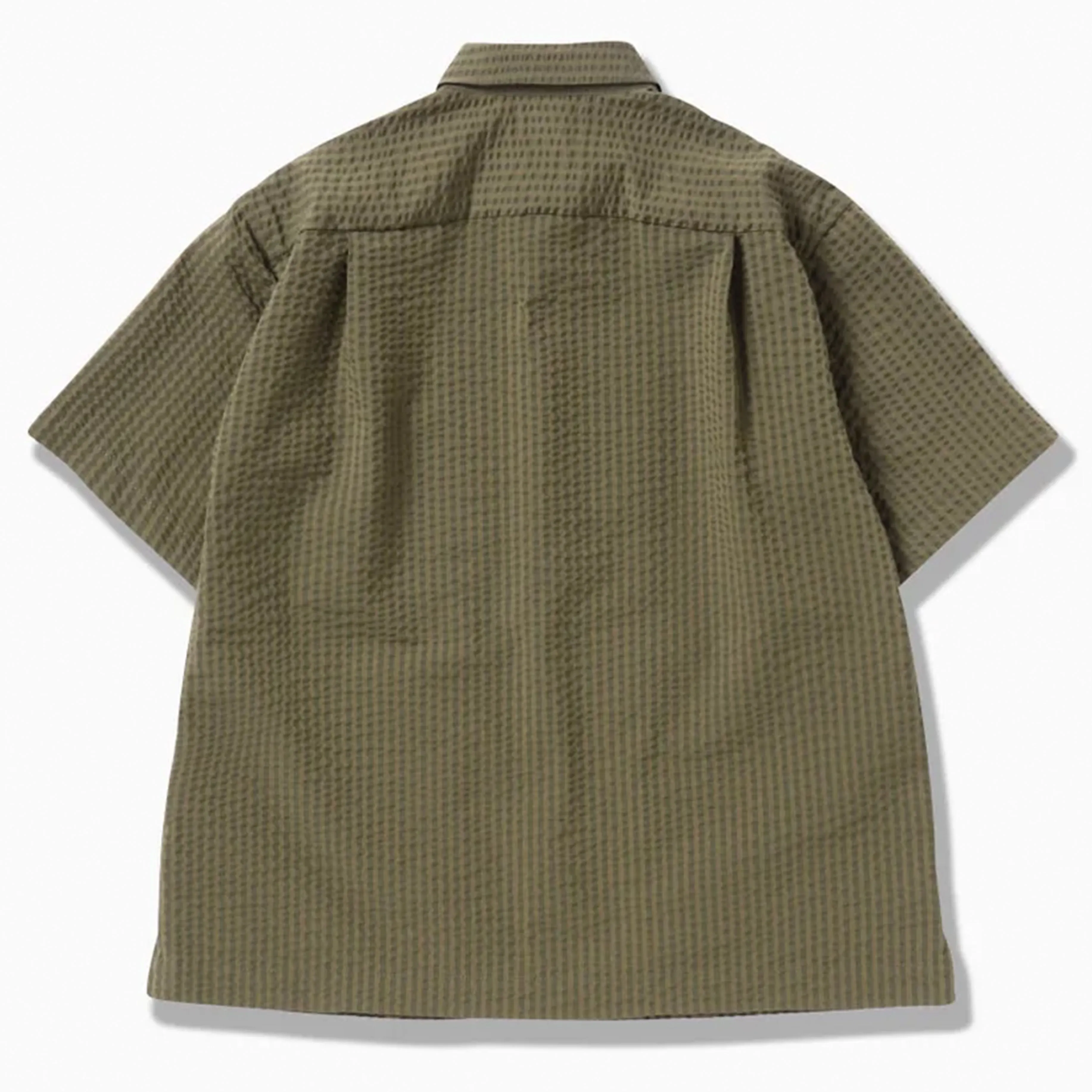 And Wander Dry Soft Seersucker S/S Shirt Beige Anti-static
