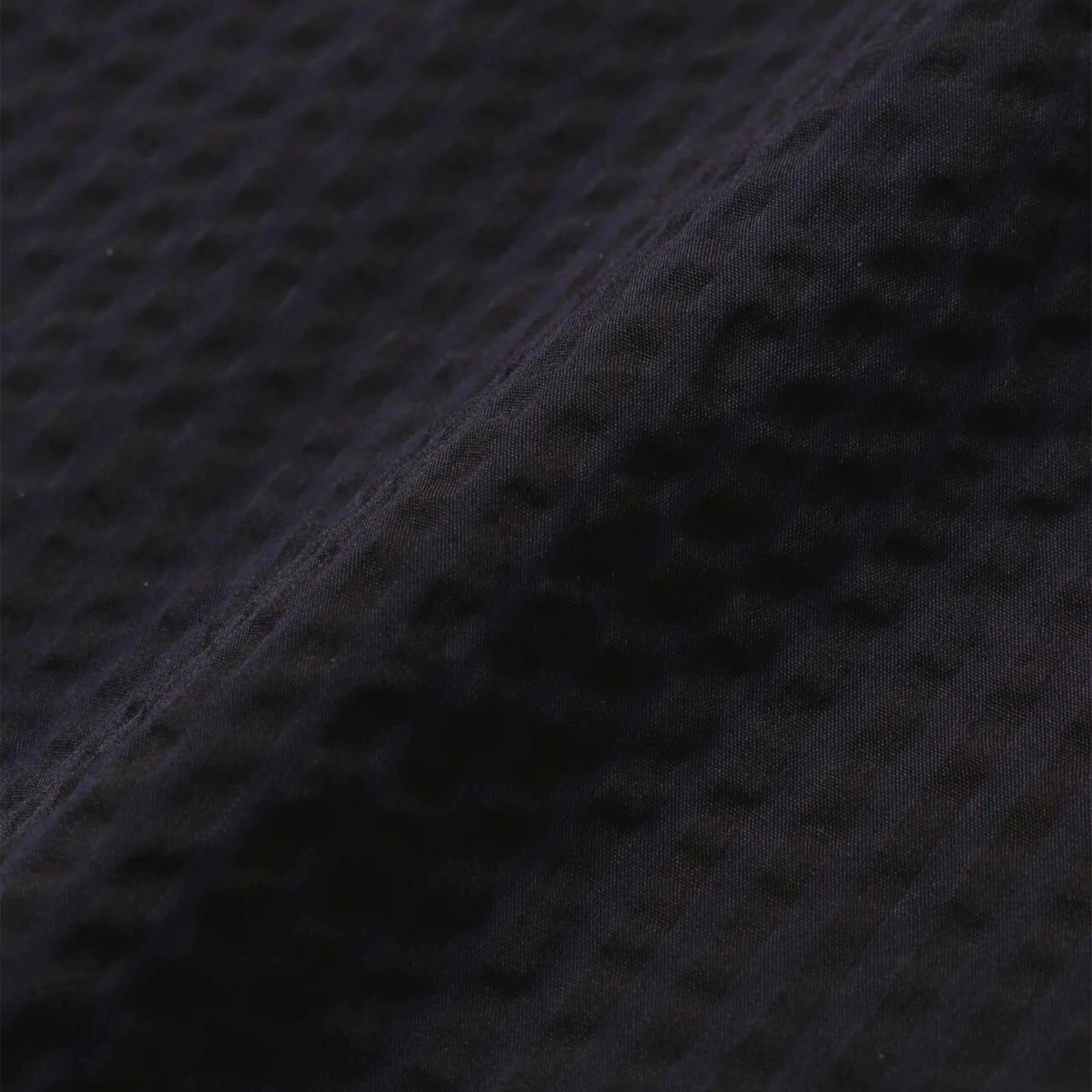 Relaxed Design Durable Fabric And Wander Dry Soft Seersucker S/S Shirt Navy