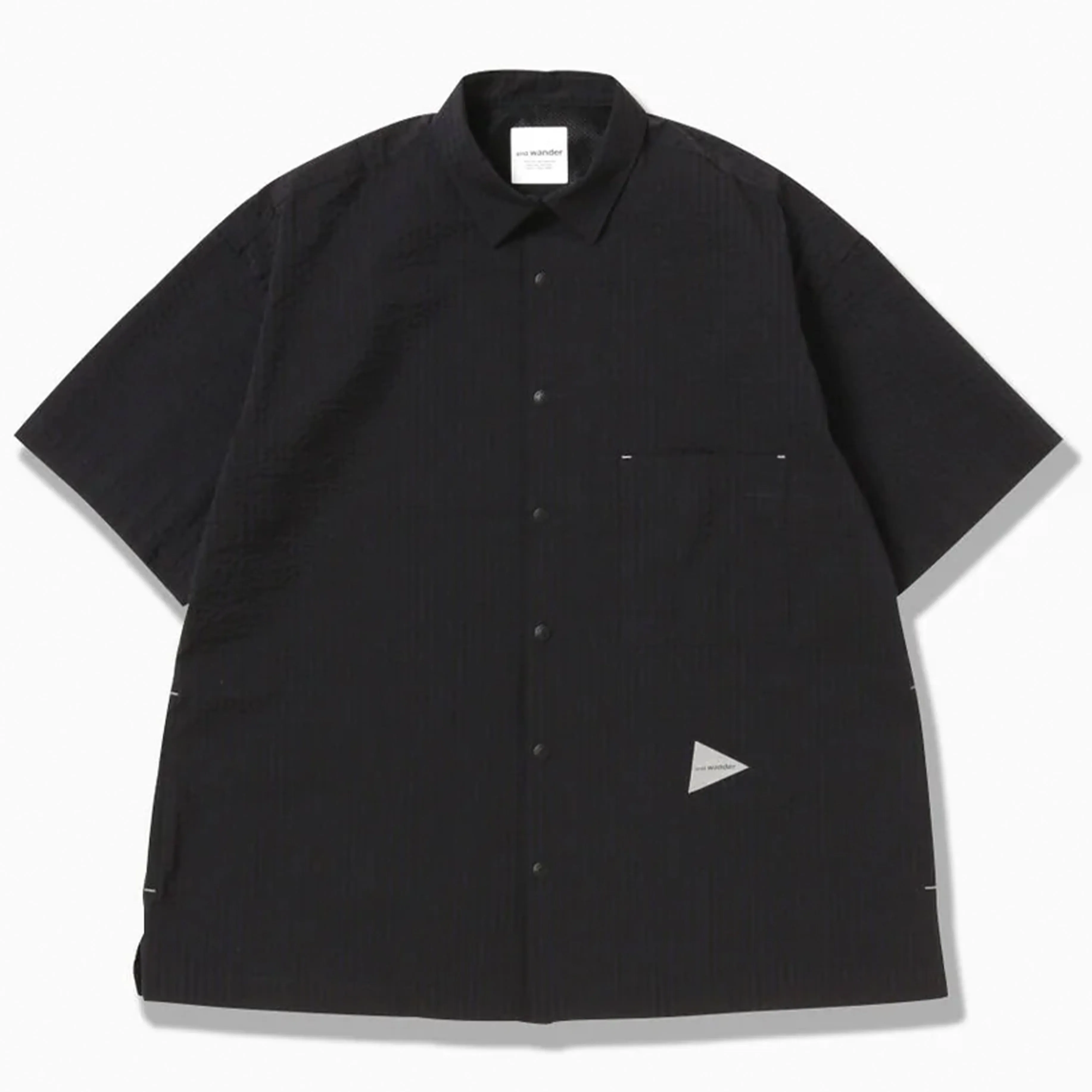 Ergonomic Back Panel And Wander Dry Soft Seersucker S/S Shirt Navy