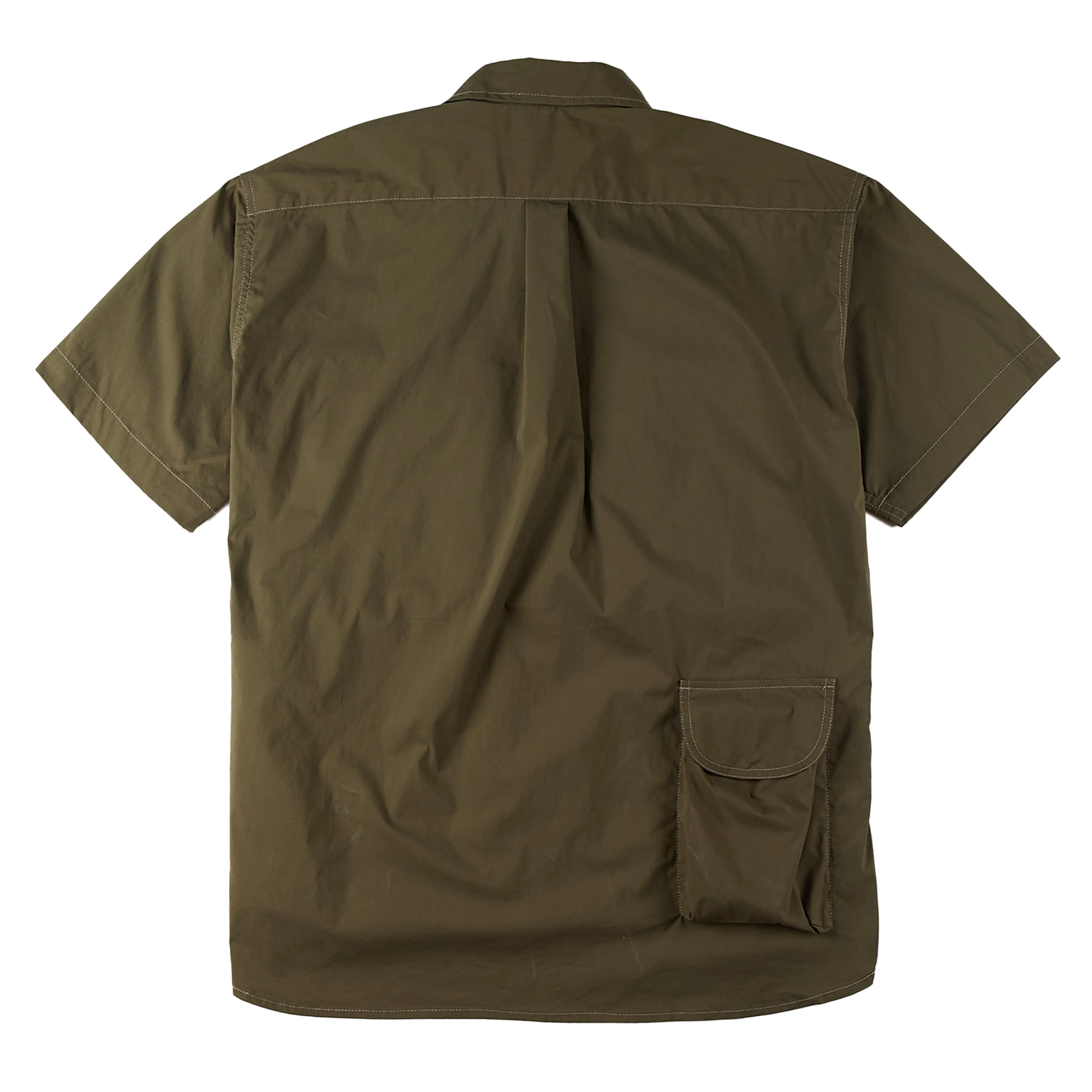 Work From Home And Wander Multi Pocket S/S Shirt Khaki