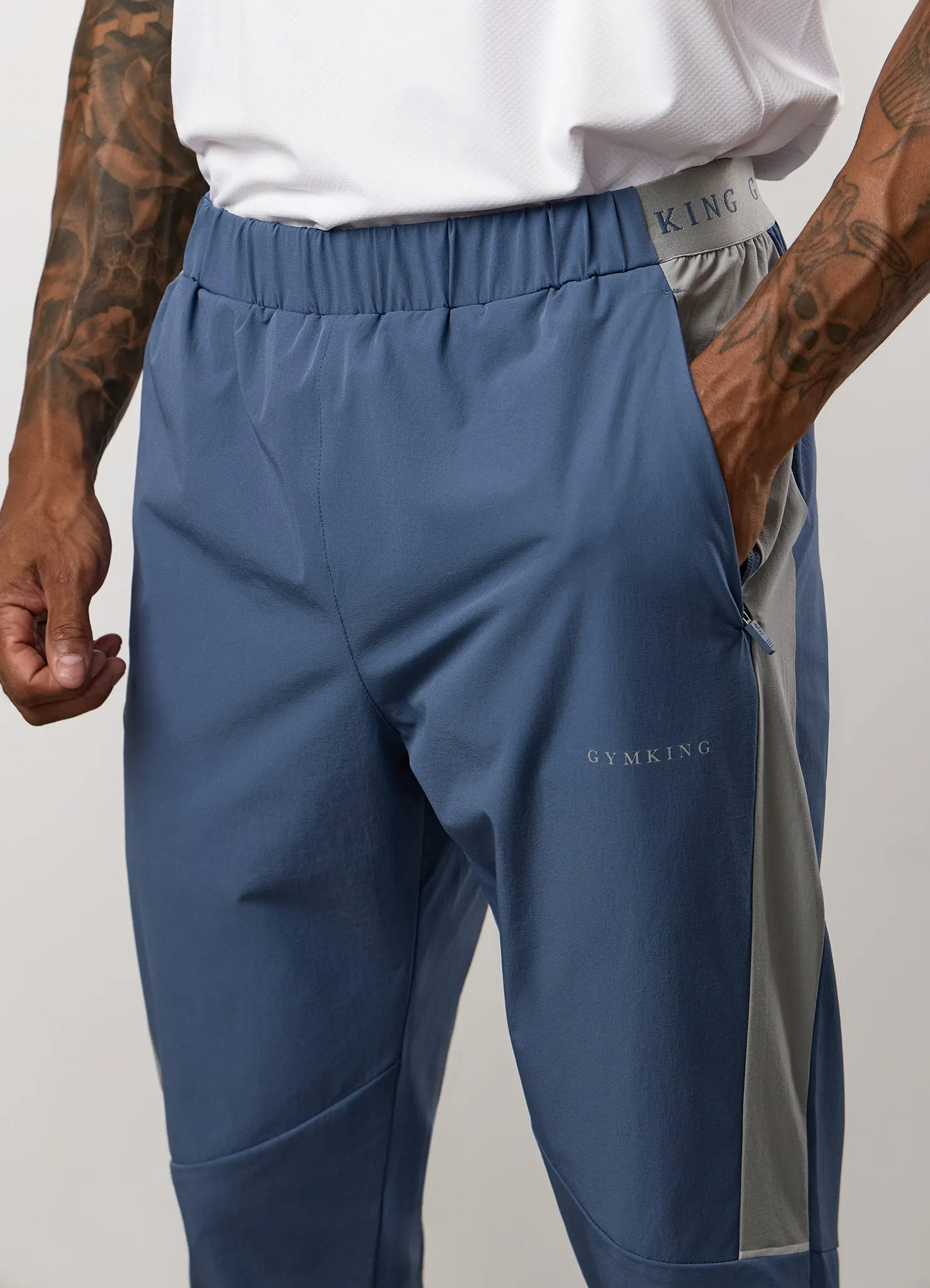 Gym King Endurance Woven Pant - Deep Sea Blue/Urban Grey Comfort Fit Wear