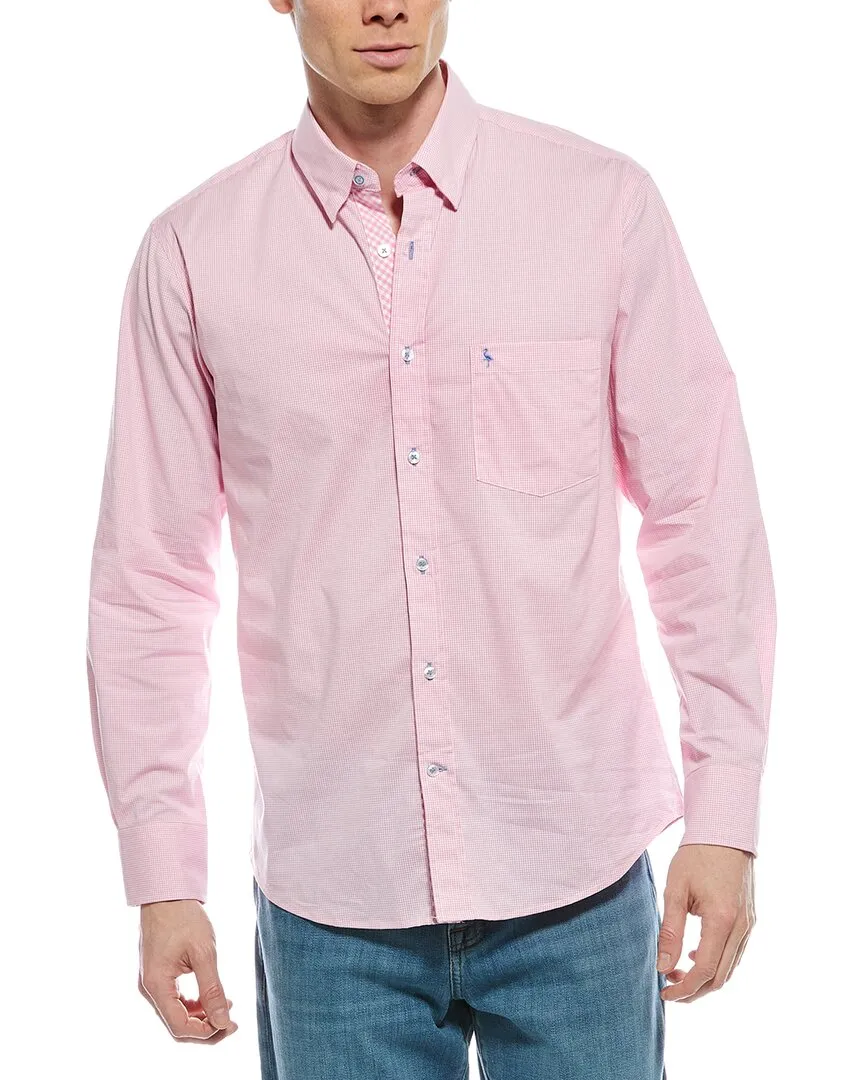 TailorByrd Signature Micro Gingham Shirt Lightweight Weave
