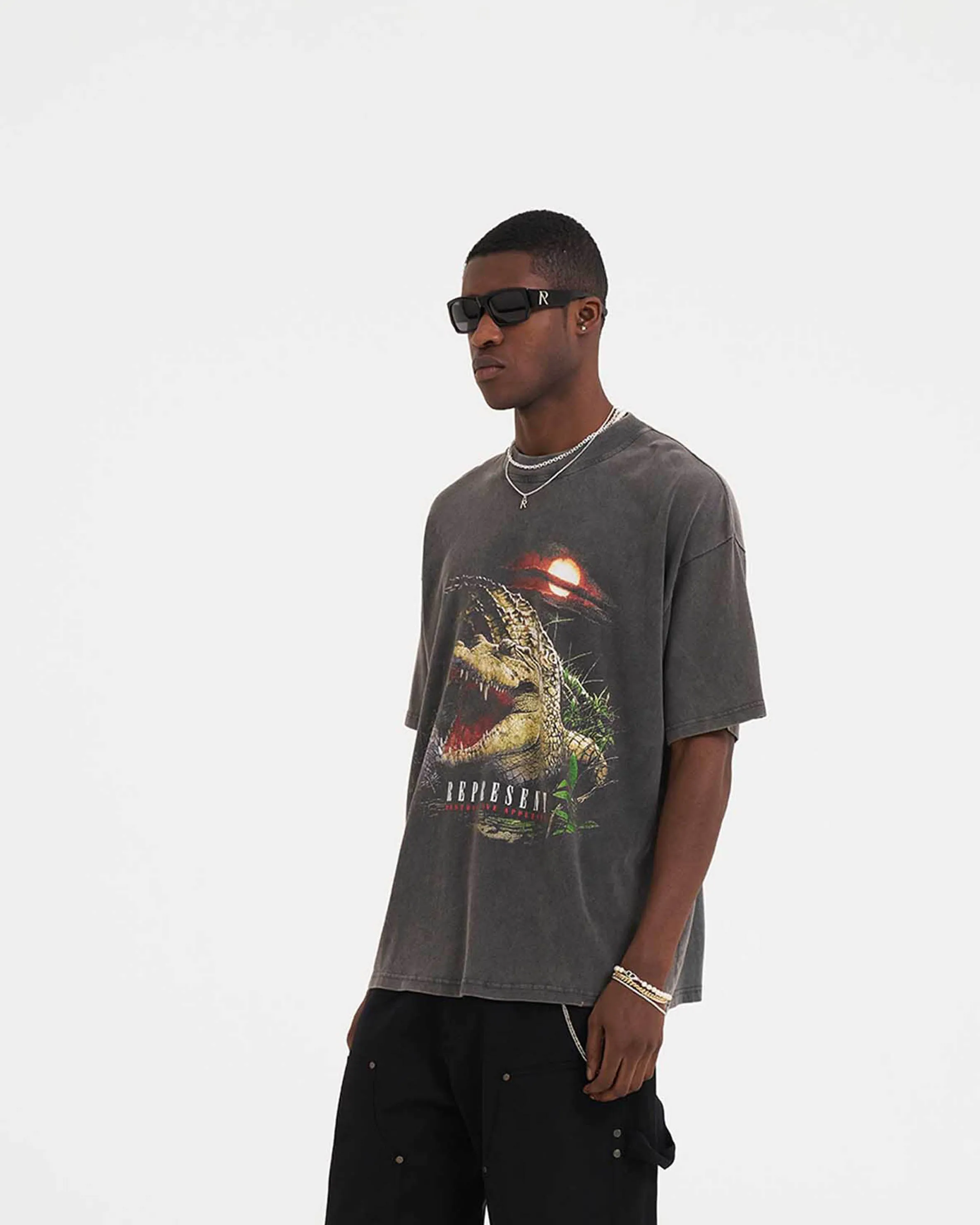 Destructive Appetite T-Shirt - Vintage Grey Tight fit sexiness