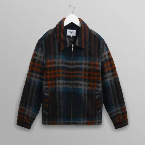 Wax Heath Jacket Wool Check Navy / Multi Weekend Style