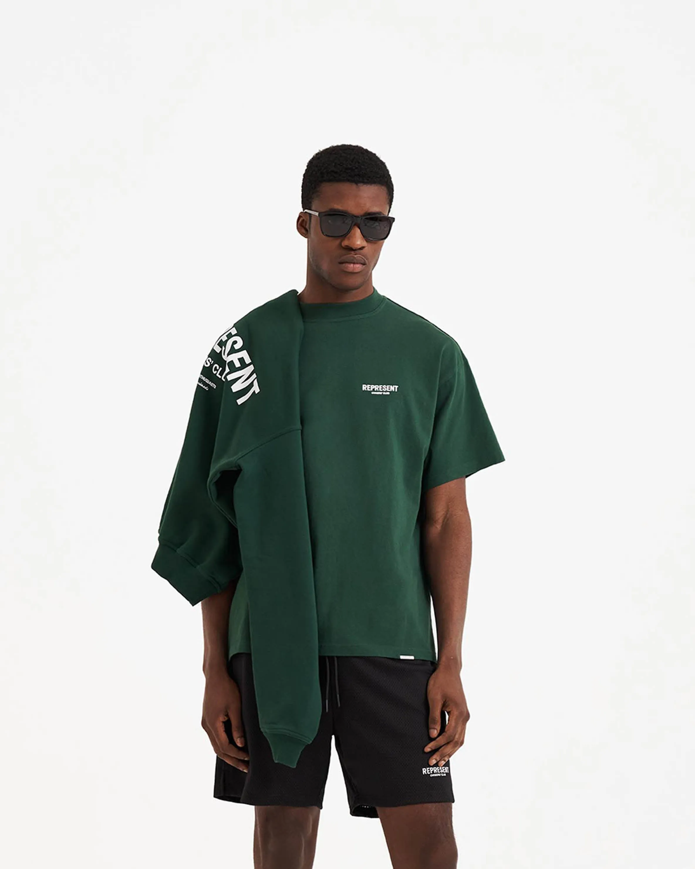 Represent Owners Club T-Shirt - Racing Green Cozy Design Fit Breathable Wear Fit