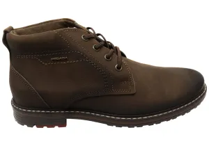 Pegada Ross Mens Comfortable Leather Boots Made In Brazil Shock-absorbing