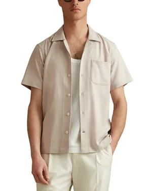 Reiss Nitu Cuban Herringbon Top Non Iron Material Night Out